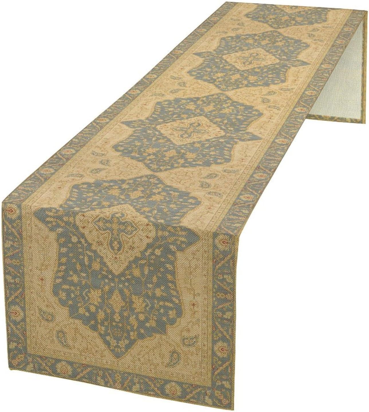 Boho Table Runner,Vintage Geometric Traditional Textured Rustic Farmhouse Bohemia for Home Farmhouse Kitchen Table Dining Coffee Room Garden Party Wedding Decor 13x36in