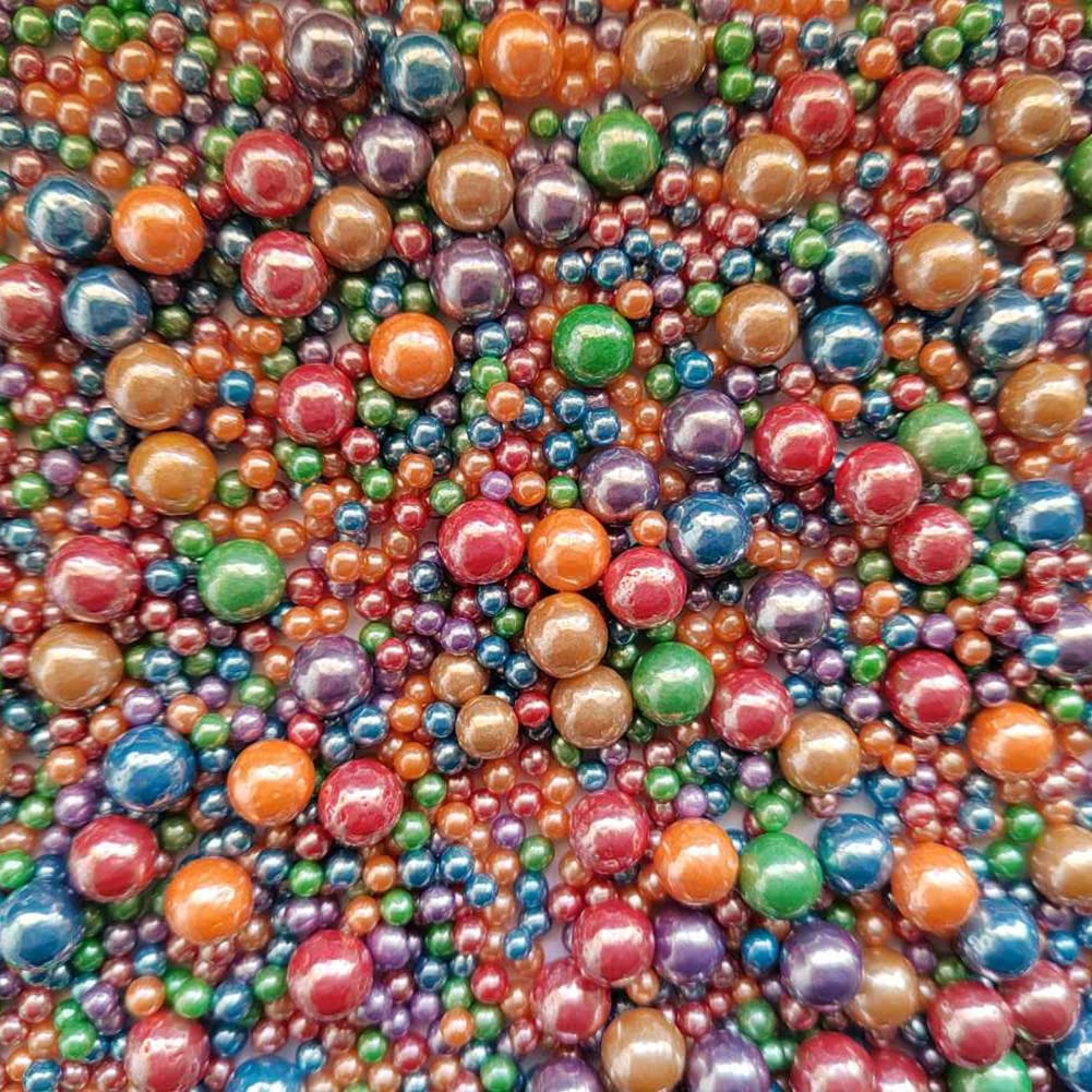 Edible Deep Colorful Sugar Pearls Candy Sprinkles 120G/ 4.23Ounce Baking Cake Sprinkles Cupcake and Cake Topper Cookie Decorations Wedding Party Valentines Halloween Christmas Supplies