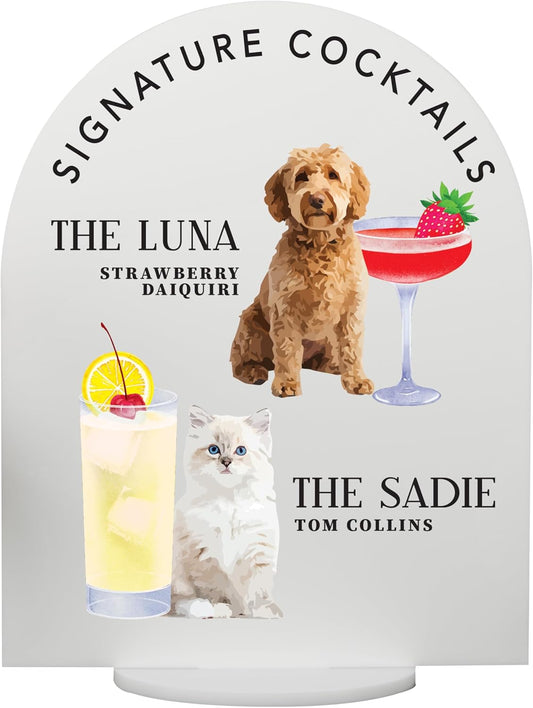 Pet Signature Drink Wedding Signs