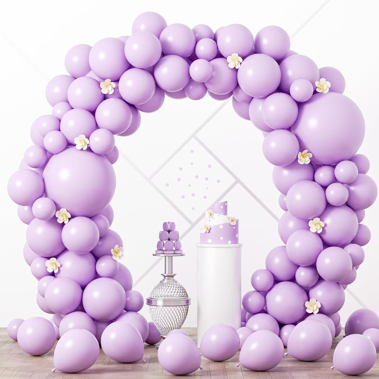 90pack Pastel Purple Balloons Different Size 18/12/10/5 Inch Pastel Purple Balloon Garland Arch Kit for Graduation, Wedding, Birthday, Baby Shower, Anniversary, New Year Party Decorations