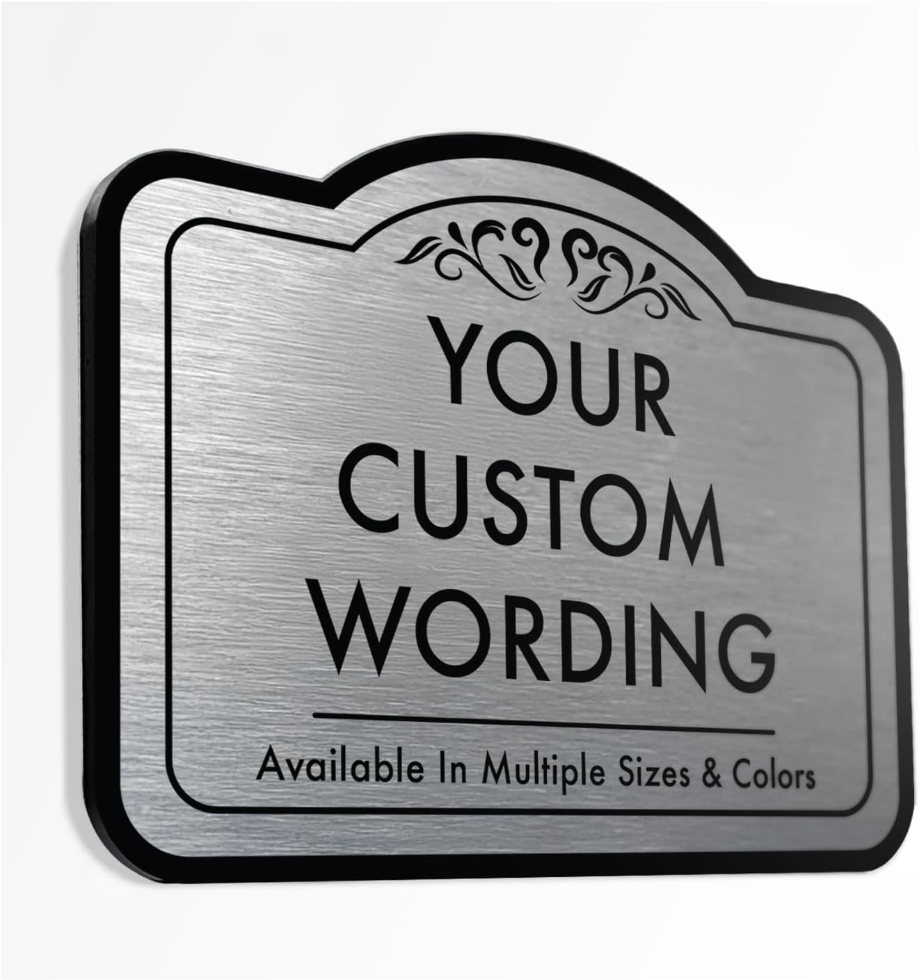 Custom Decorative Outdoor Metal Signs, Personalized Aluminum, Customized Driveway, Waterproof Made In USA, Silver 14x10 In