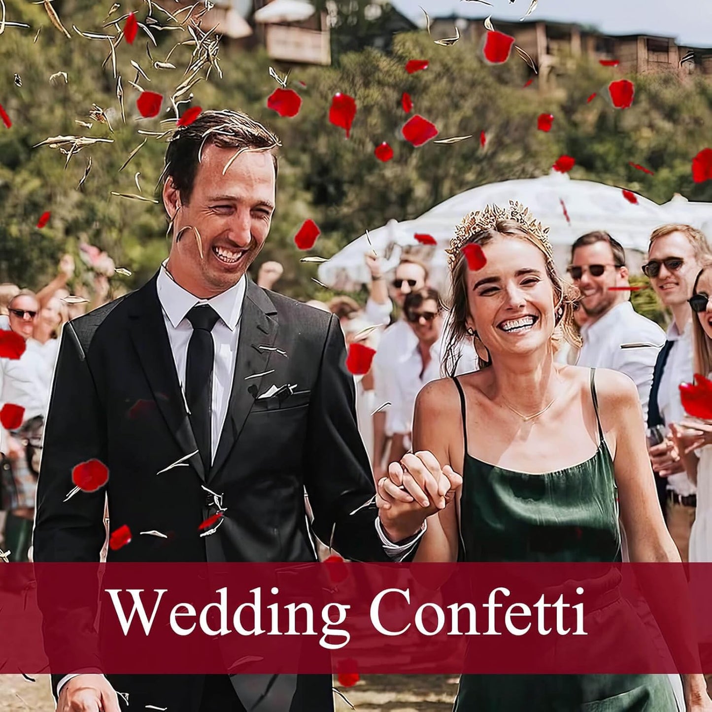 200Pcs Dried Real Red Rose Petals, Preserved Flower Petals 1.75oz for Gifts Wedding Party Decor, Dinner Table Centerpieces, Bridal Shower, Confetti