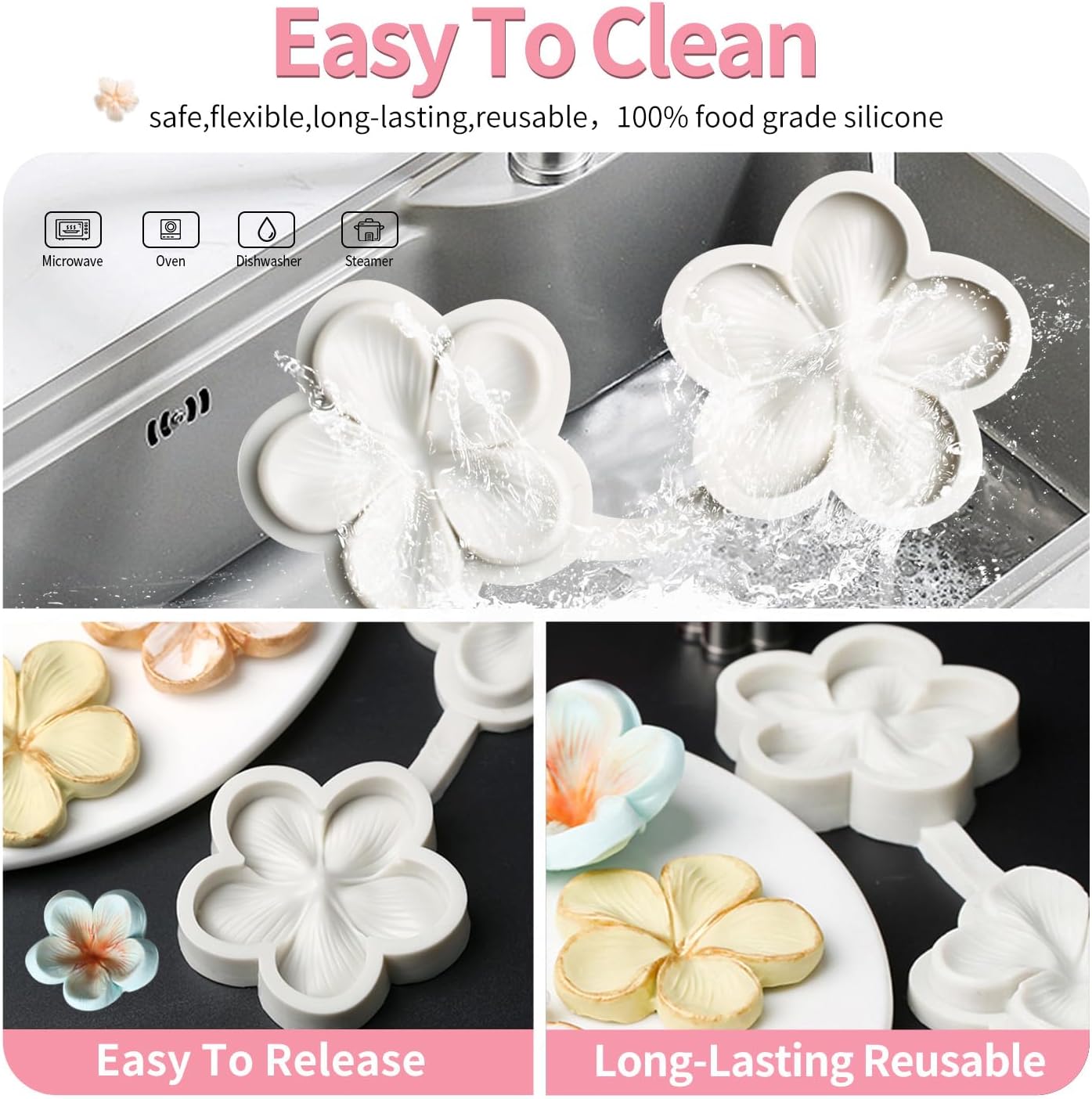 SK Flower Blossom Veiner Fondant Cake Chocolate Sugarcraft Mould Mold Tool 1Pcs (Style 1)