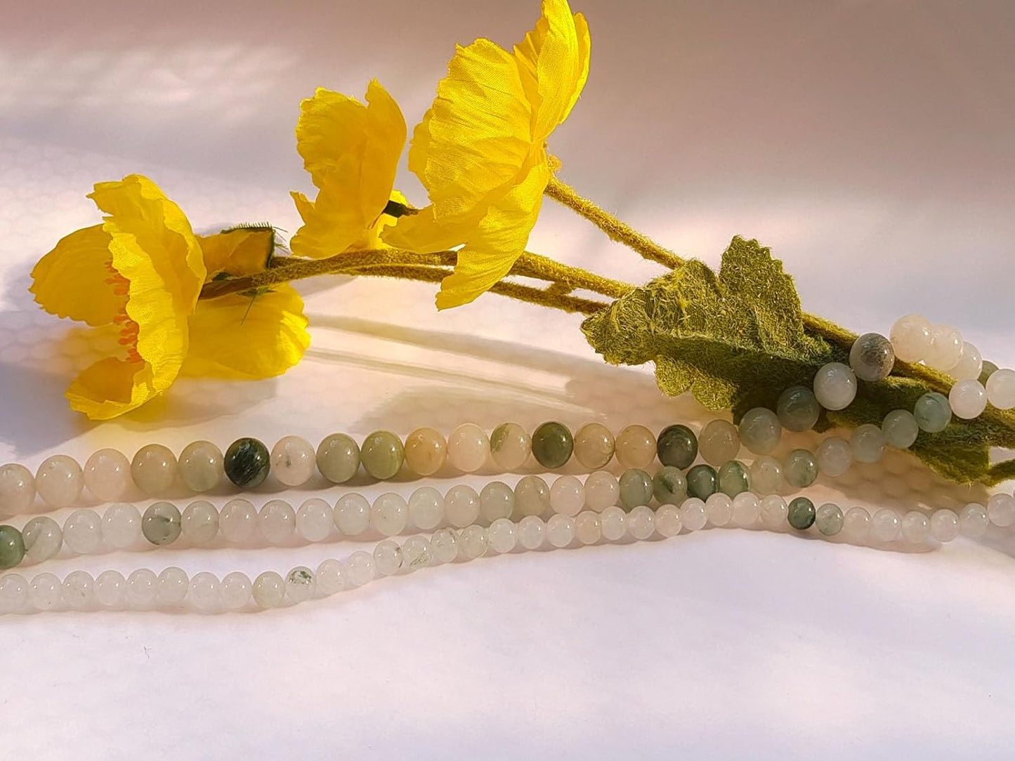 Stone Beads 8mm 100pcs Tiansan Jade Beads Round Loose Gemstones Beads for Bracelet Necklace Jewelry Making (8mm, 60816 Tiansan Jade)