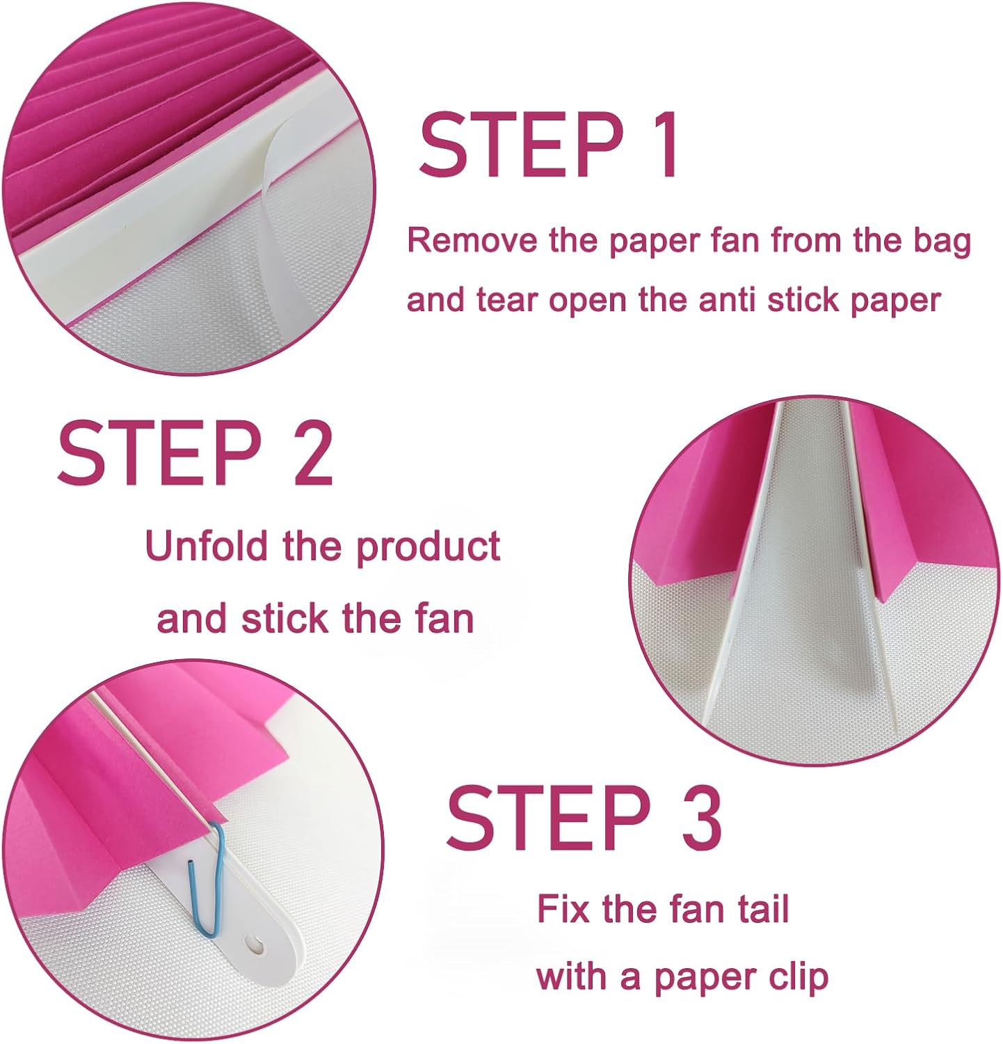 BARTHEW Red Graduation Party Decor, Girls Party Decorations, Party Supplies 8in Tissue Pom Poms, 30 Color DIY Set (Rose Red)