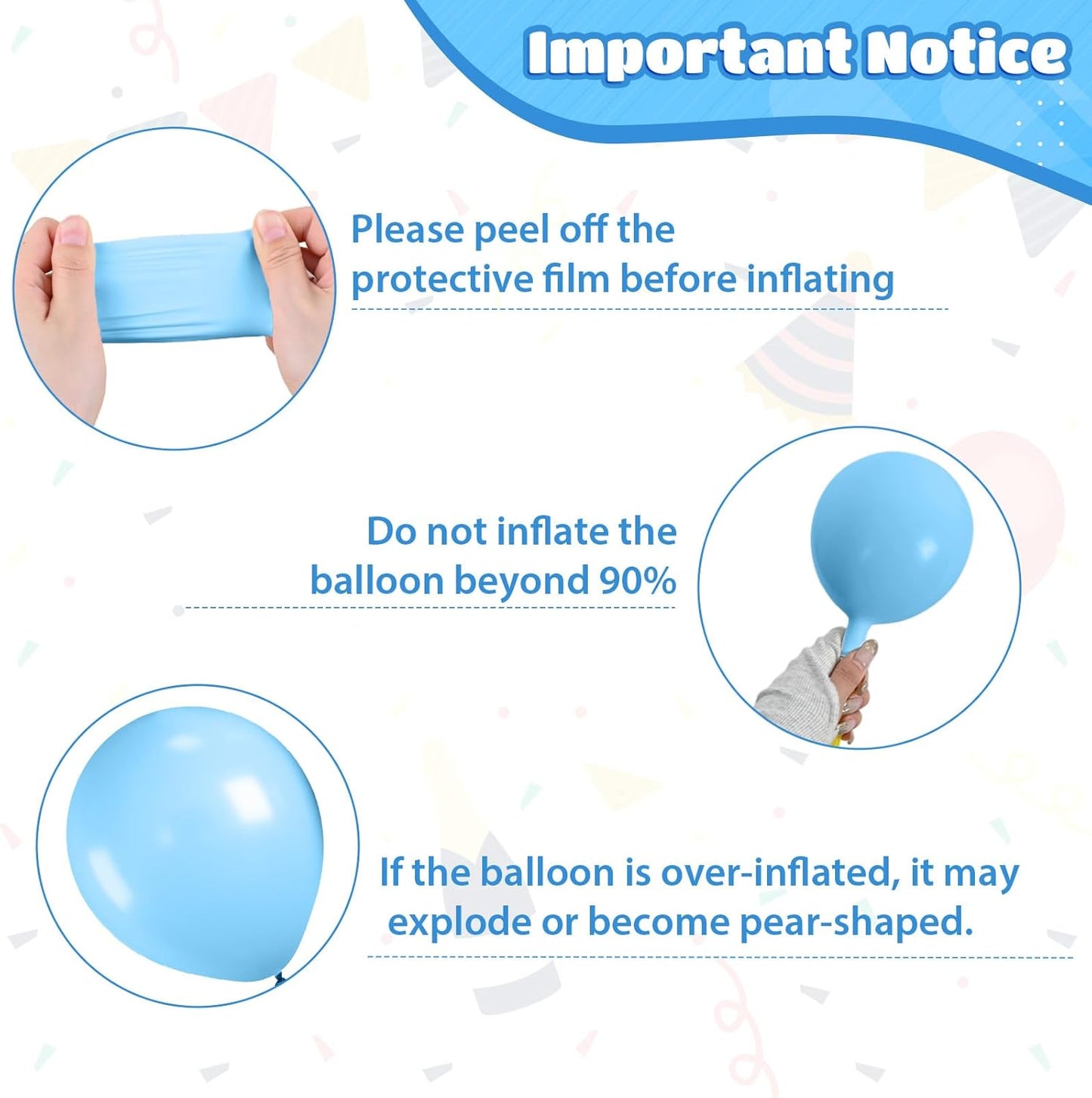 Blue and Orange Balloons, 12 Inch Orange Light Blue Nude Apricot Confetti Balloons for Boys Party Supplies Birthday Baby Shower Party Decorations