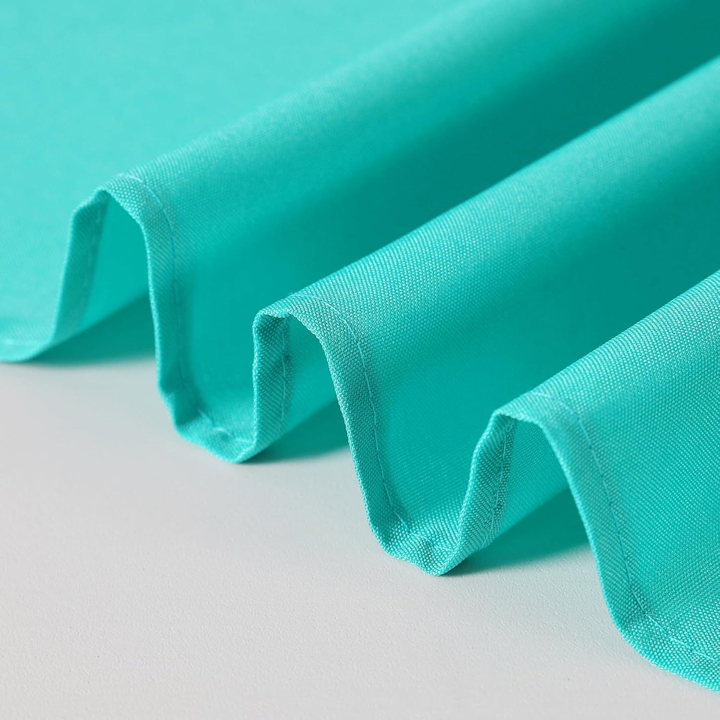 60 inch Round Tablecloth Washable Polyester Table Cloth Decorative Table Cover for Wedding Party Dining Banquet（60 inch,Turquoise）