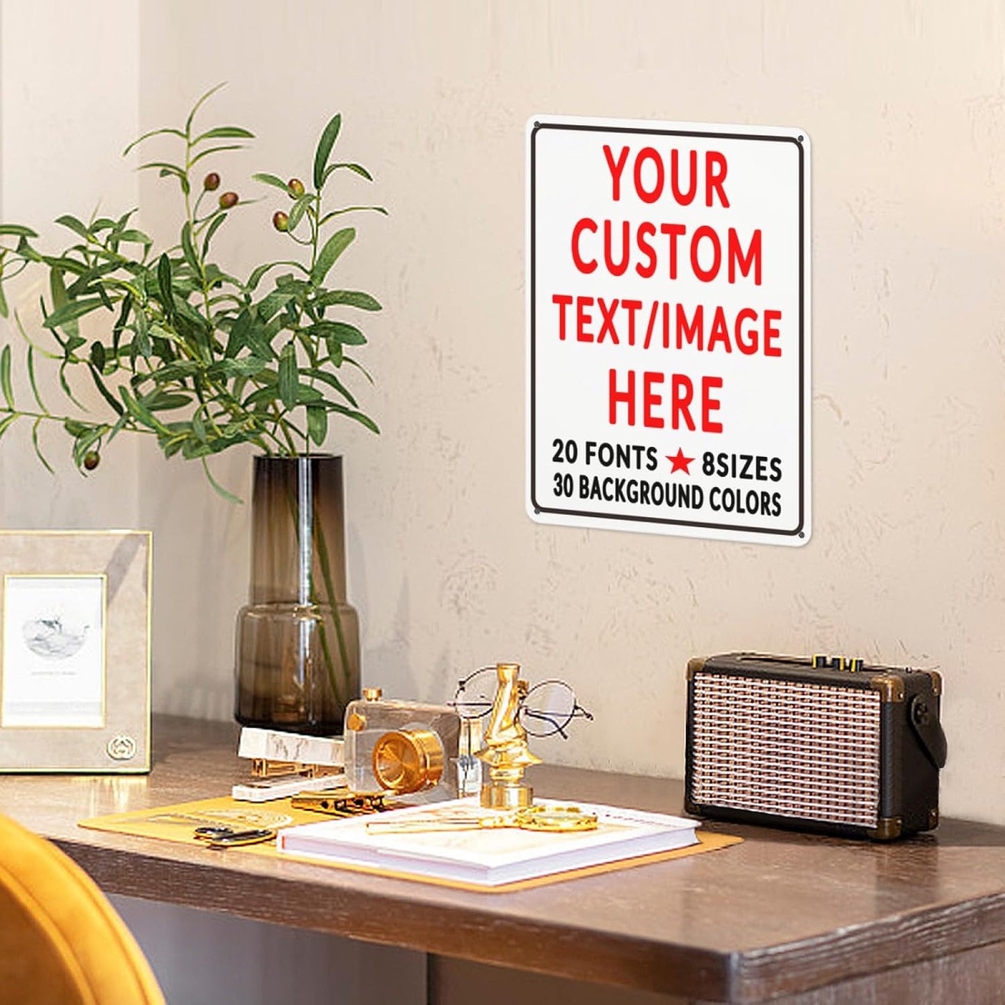 Custom Sign Personalized Custom Metal Sign, Customize For Office, Business, Workplace, Office, Home, Delivery Signs 12x16