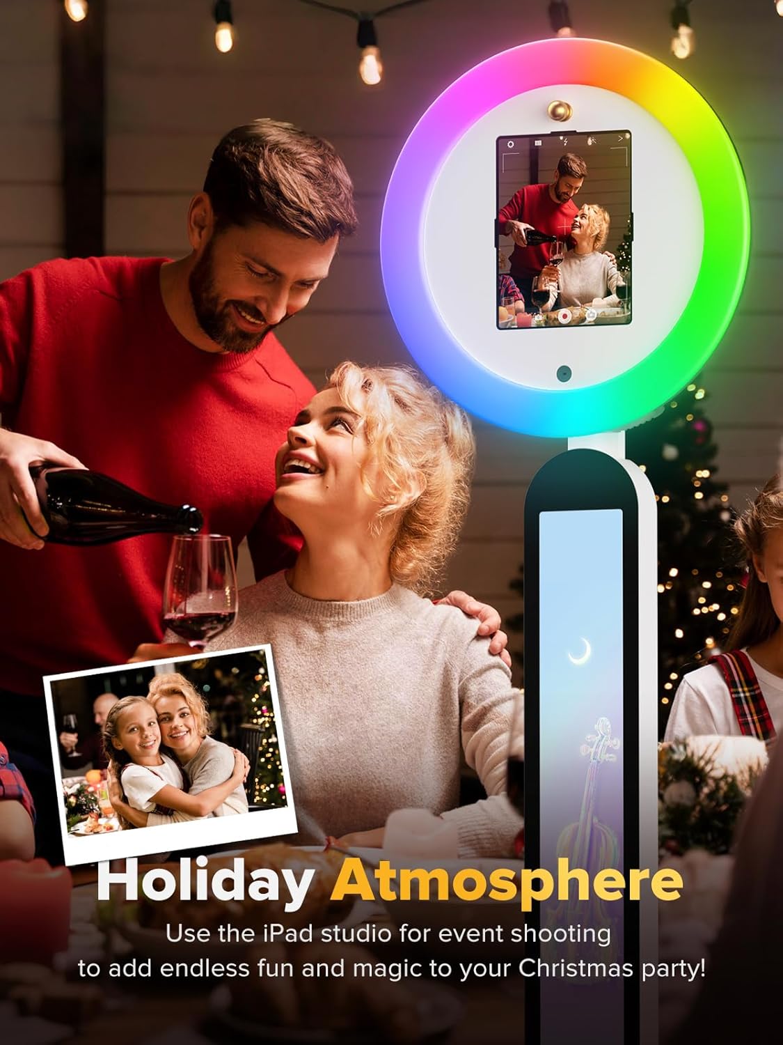 Portable Photo Booth, Photo Booth Shell Stand Provide Cyratok PhotoBooth Software,Flight Case,Free Custom Logo,Selfie Booth Machine Photo with Any Ipad Perfect for Parties Wedding Events Rental