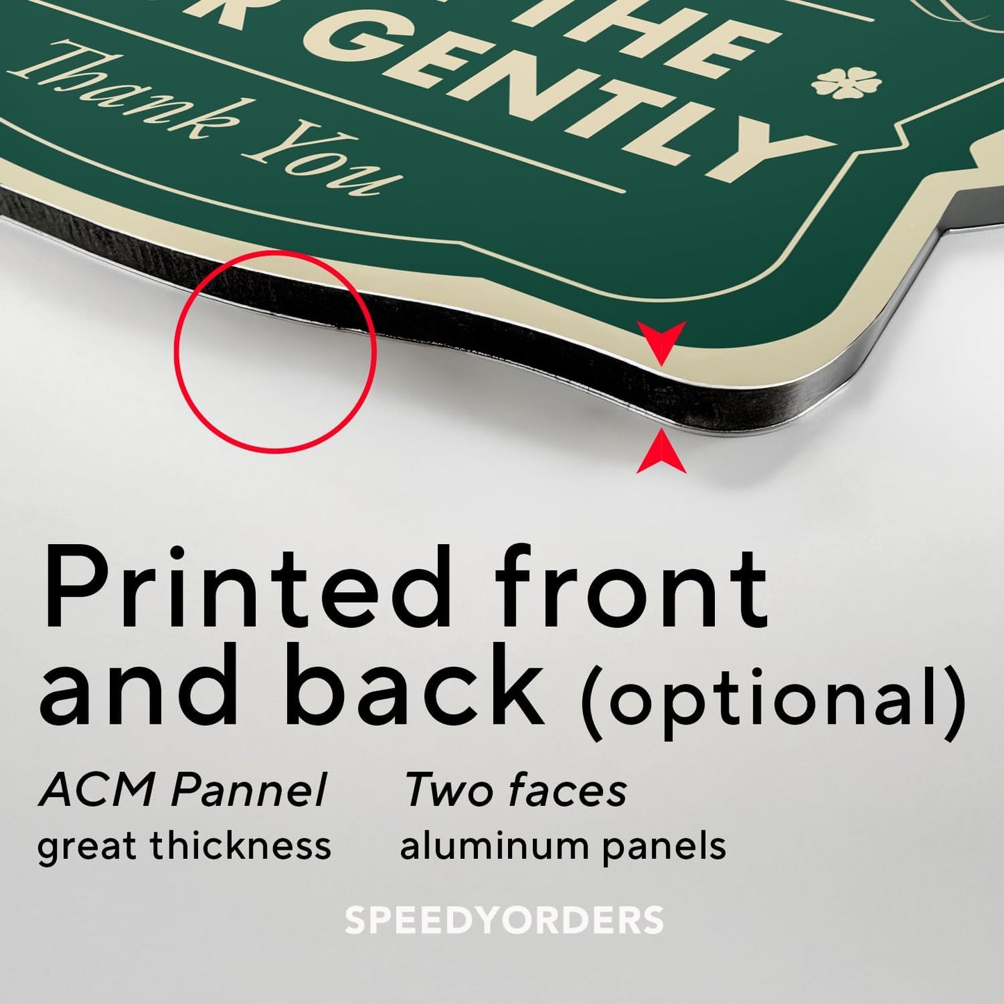 Custom Decorative Outdoor Metal Sign - Personalized Aluminum Driveway Sign, Waterproof, Made In USA - Design 3 Forest Green 10x7 In