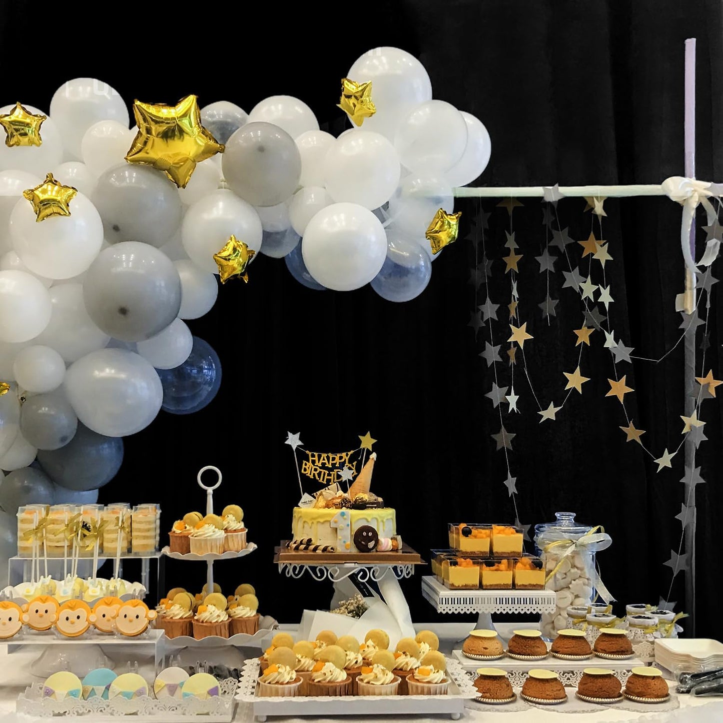 HEMMOTOP Black Backdrop Background, 6x9 ft Polyester Fabric Chromakey Black Screen Backdrops Collapsible for Photoshoot, Birthday Party, Wedding, Photography (Backdrop only)