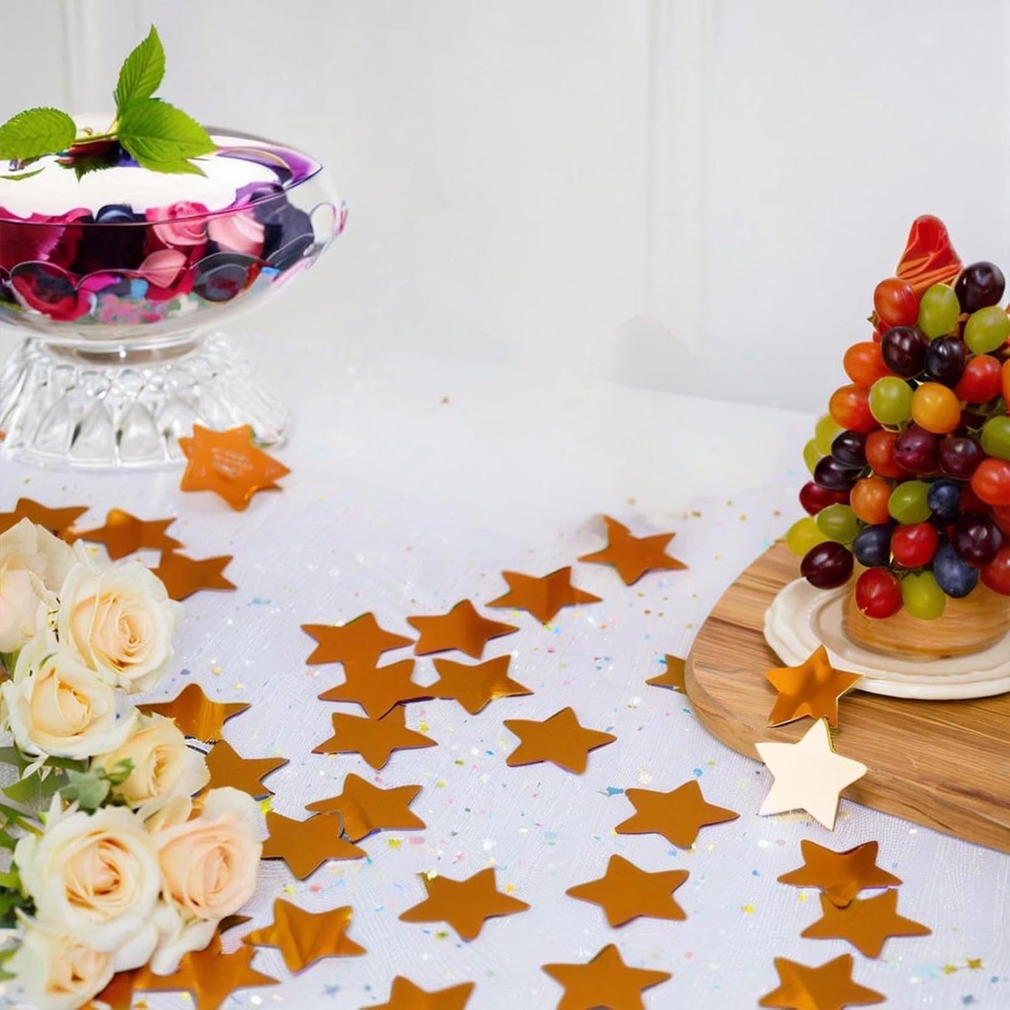 60g (2.11OZ) Orange Star Confetti - Ideal Stars Table Confetti for Party Decorations, Weddings, and Celebrations