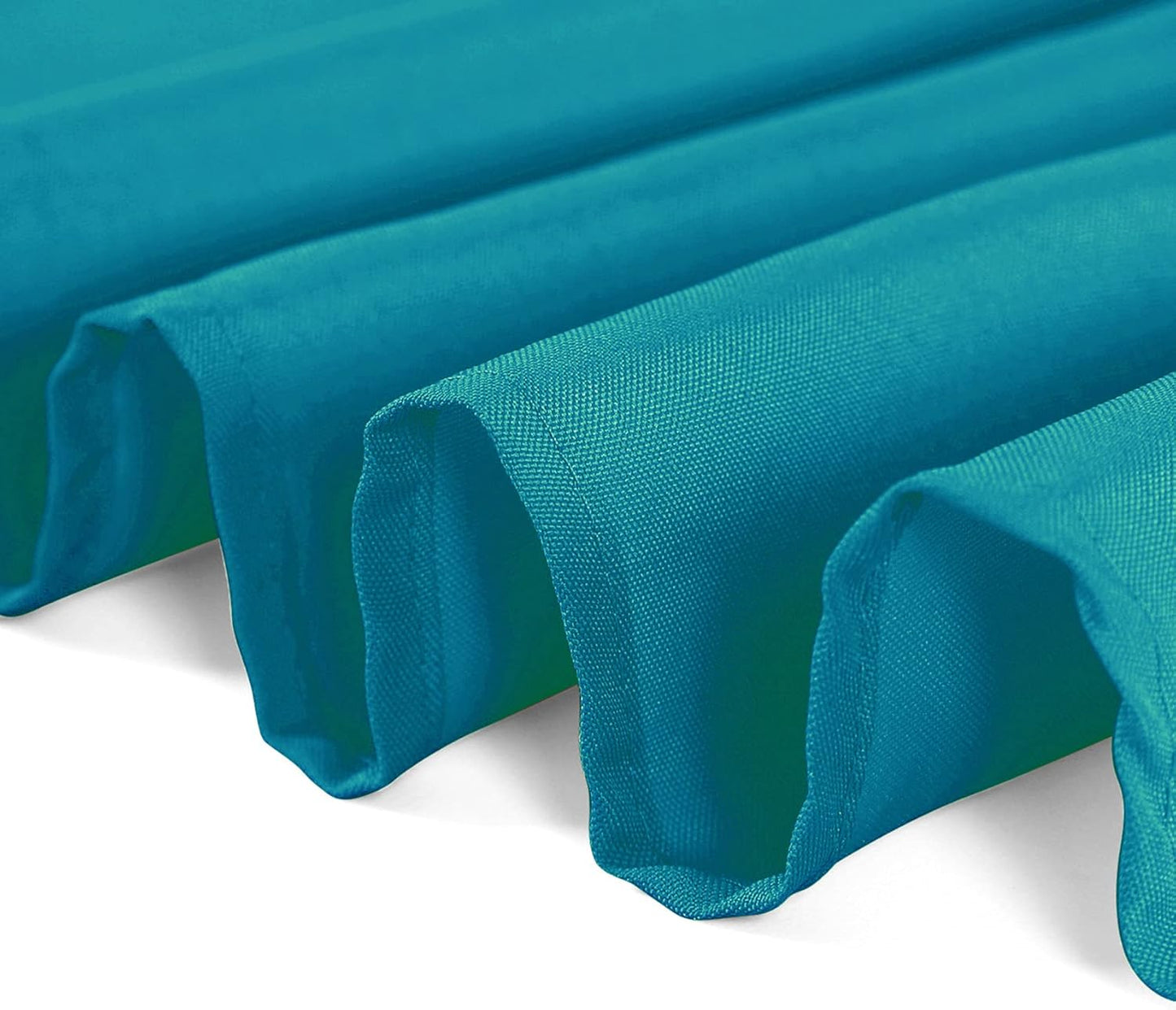 108 inch Round Tablecloth Washable Polyester Table Cloth Decorative Table Cover for Wedding Party Dining Banquet（108 inch, Caribbean Blue）