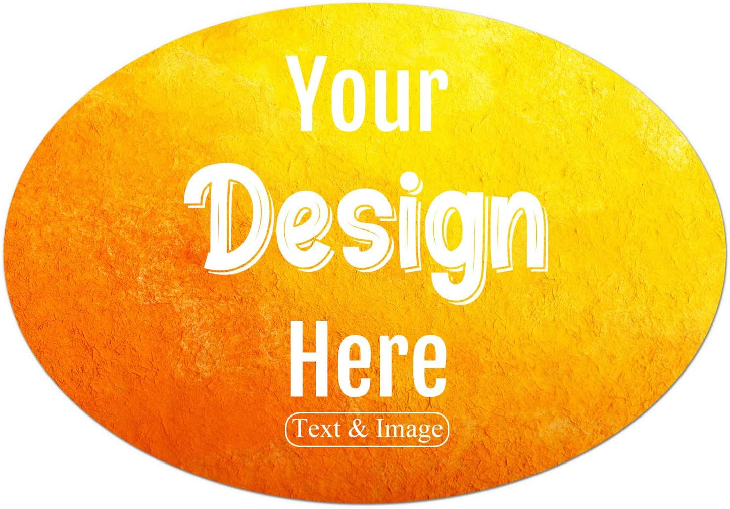 100-500 Custom Stickers Personalized Labels, Customized Stickers with Any Image Logo and Text. Custom Stickers for Business Logo Labels,etc. (Oval,3X2 Inch)