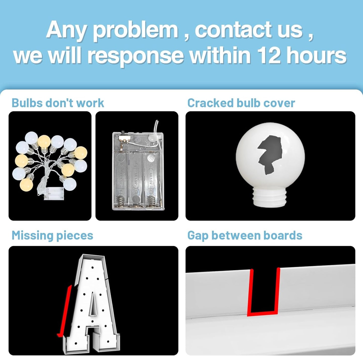 4FT Marquee Light Up Letters K,Party Decoration Large Marquee Light Up Letters with Weighted Water Bag,Pre-cut Foam Board Set Can Be Used for Birthdays,Weddings,Baby Anniversaries