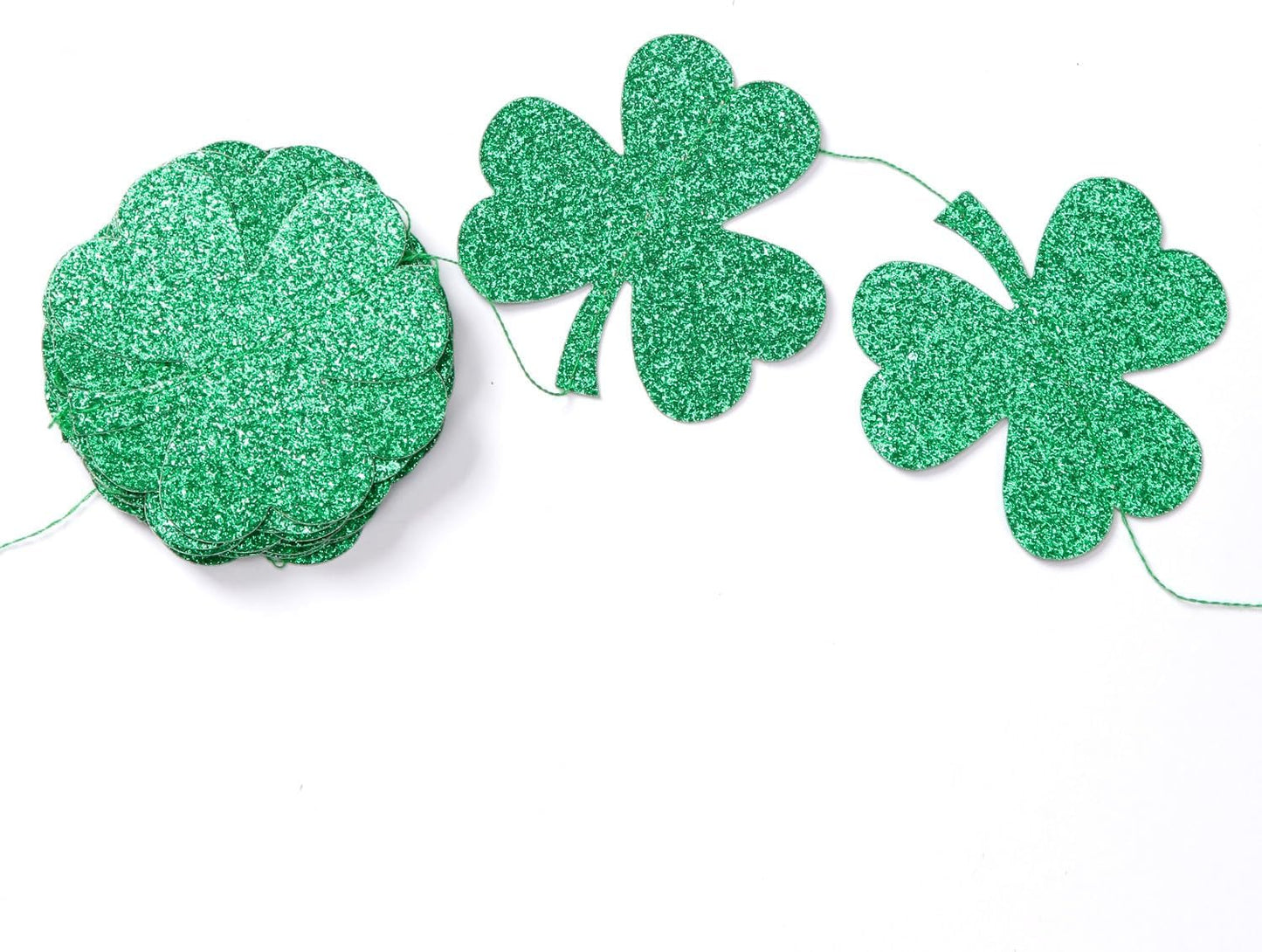 St-Saint Patricks-Day Decorations Shamrock Green-Garland - 35ft St. Patrick's Day Decorations Hanging Decoration Streamers Banner, Baby Birthday Irish Party Decor Accessories Panduola