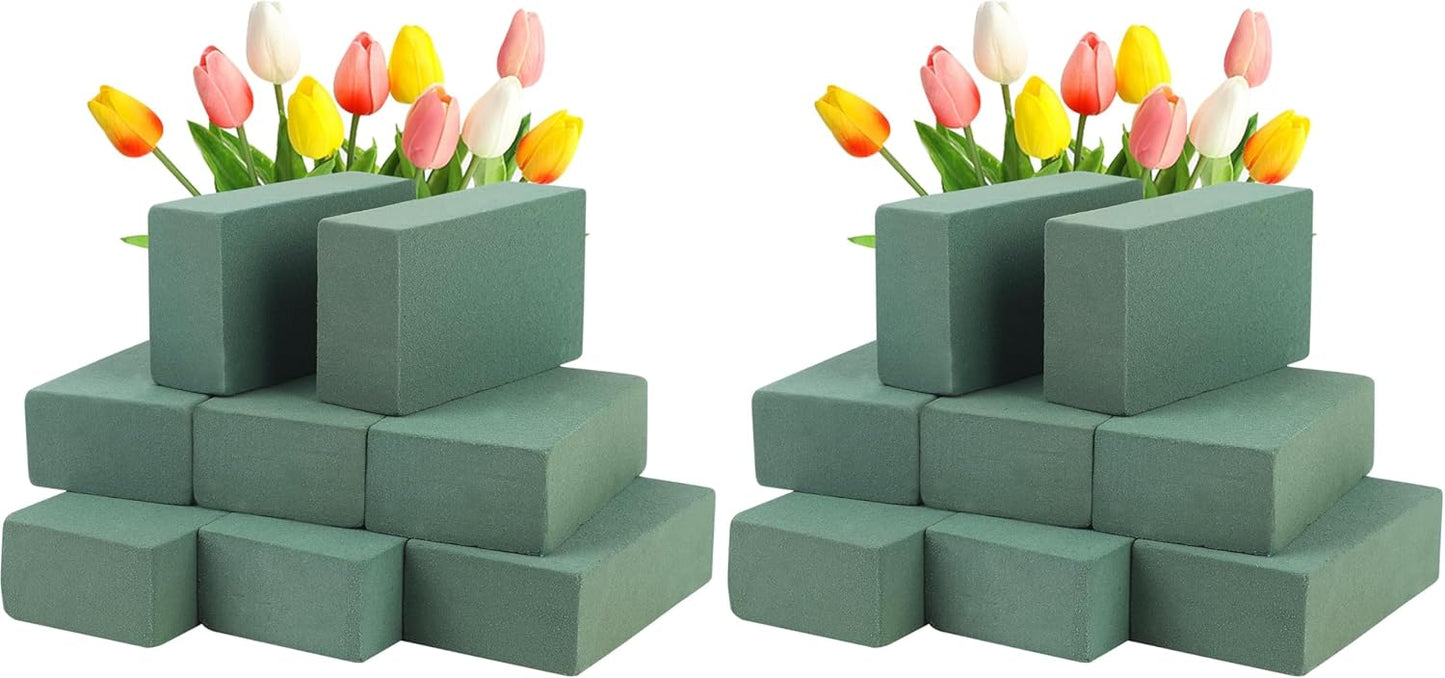 CCINEE 8 Pcs Floral Foam Bricks,Mini Florist Flower Foam Green Blocks Supplies for Fresh and Artificial Flower Arrangements Crafts DIY (Pack of 2)
