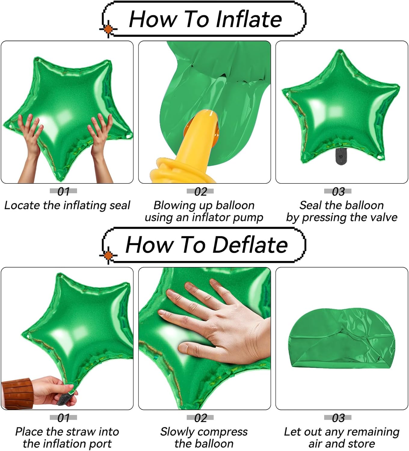 16 Pcs Colorful Star Balloons, 22/18/10 Inch Foil Rainbow Balloons, Red Blue Gold Purple Green Balloon for Kids Boy Girl Birthday Wedding Baby Shower Party Decorations