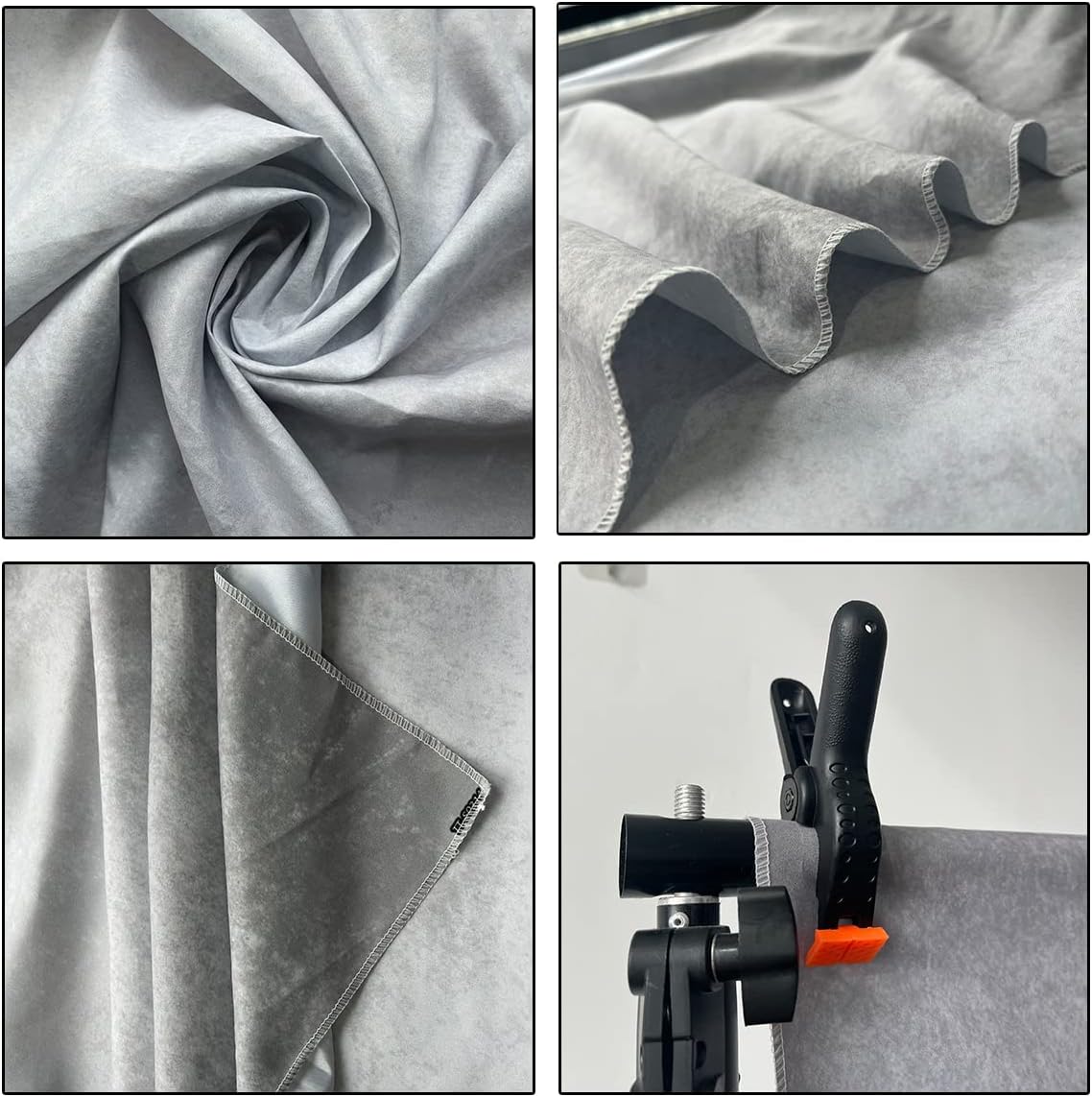 6x9ft Grey Portrait Photography Backdrops Solid Texture Abstract Photo Background for Photoshoot