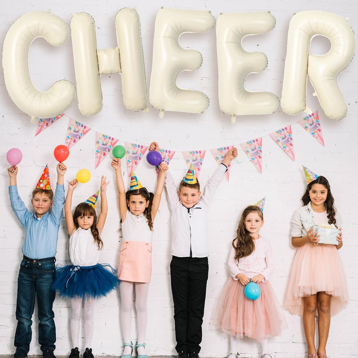 40 Inch Letter Balloons C, Big Custom A-Z Alphabet Foil Name Balloon Cream White, Self Inflating Beige Customize Helium Balloon Letters C for Women Girls Birthday Bride Baby Shower Party Decorations