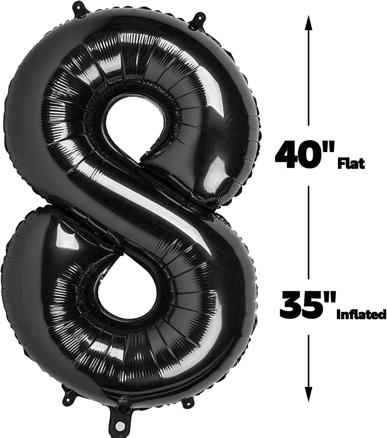 Black Number 28 Balloon - 40 Inch, Birthday Party Decorations, Anniversary & Graduation Supplies