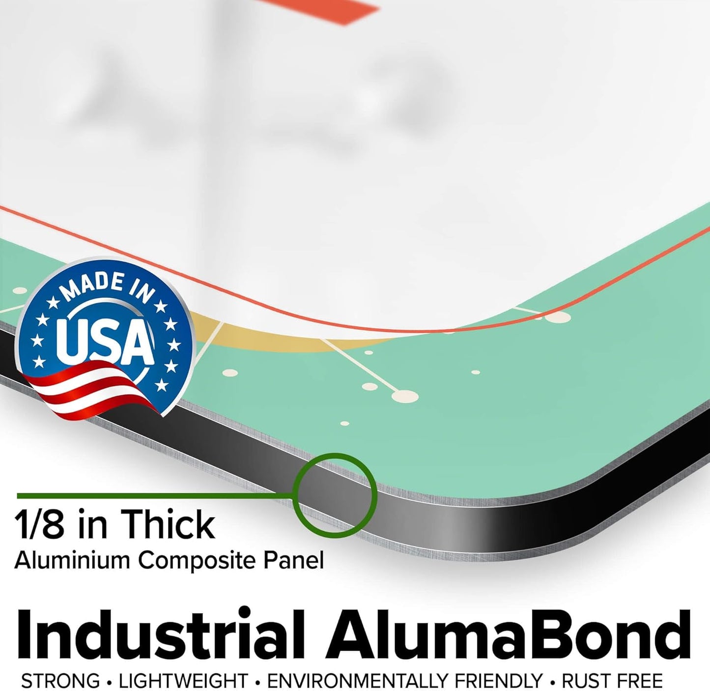 Custom Sign, Custom Street Sign, 11 Font Colors, 13 Font Styles, 4 Hole Options, 22 Sizes, 24x24 Inches, Rust Free DiBound, Fade Resistant, Made in USA by My Sign Center (Mid-Century Modern 2)