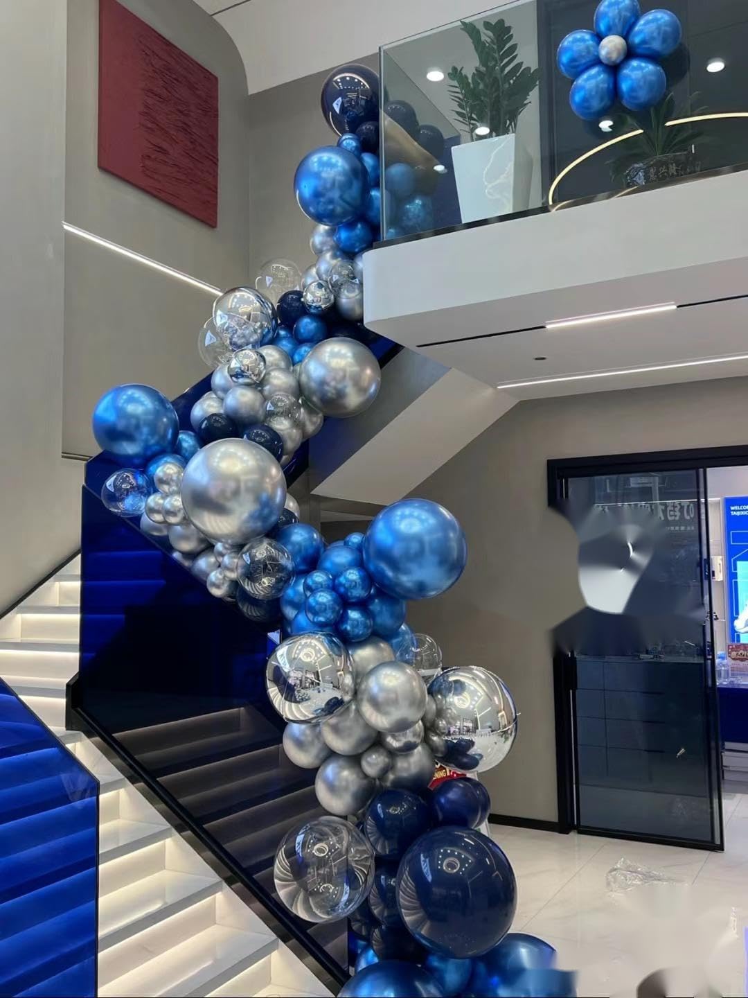 Chrome Metallic Blue Balloons 12 inch, 50 Pcs 3.2g Latex Balloons for Birthday Wedding Baby Shower Christmas Party Decoration