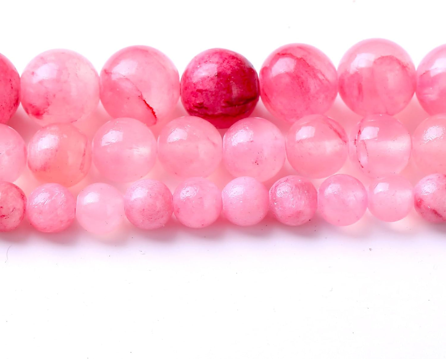 Blood Red Persian Jade Stone Beads Gemstone Round Crystal Energy Jade Beads Stone Beads for Jewelry Making DIY Bracelet Necklace Jewelry Making 1 Strand 15.5inch 31PCS 12MM