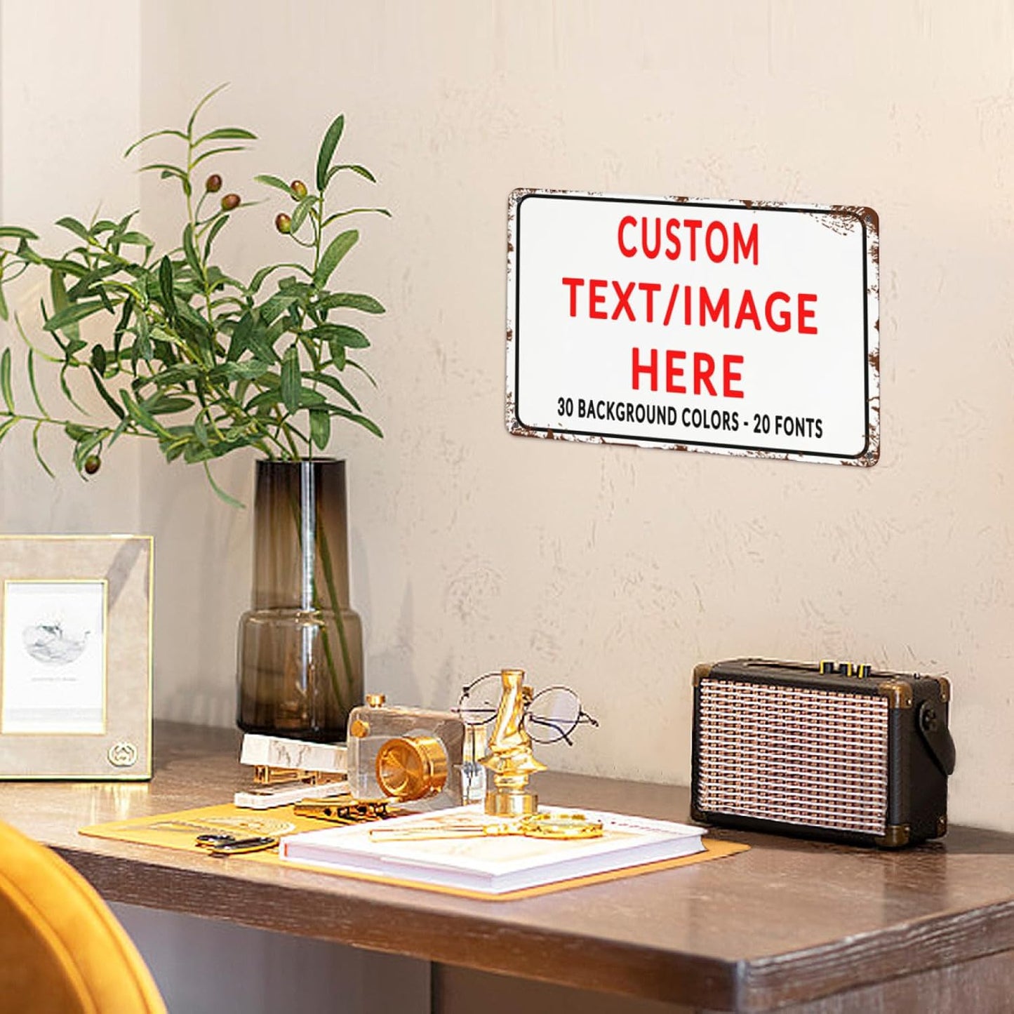 Custom Sign Personalized Custom Metal Sign, Customize For Office, Business, Workplace, Office, Home, Delivery Signs 8x12