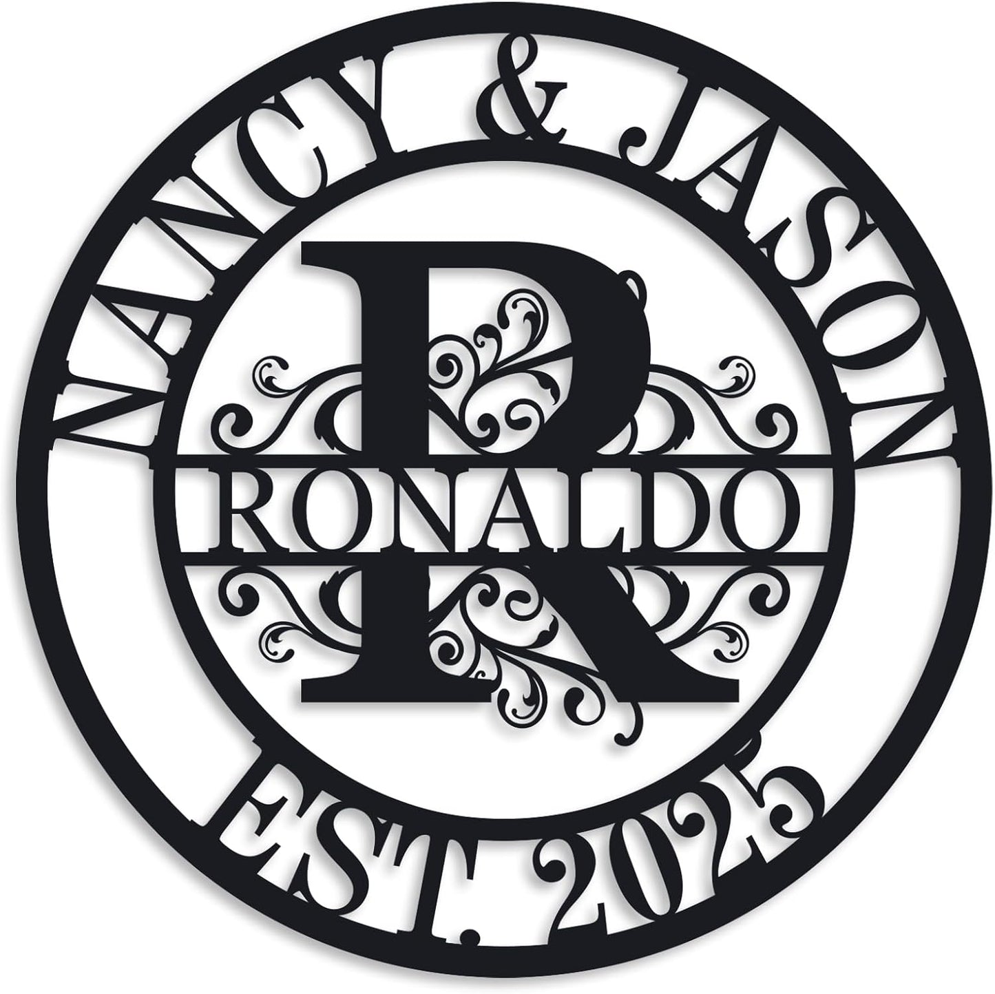 Wedding Gifts for Couples 2025, Personalized Metal Name Signs, Custom Name Signs, Custom Family Name Sign, Last Name Sign, Monogram Letters Wall Decor, House Warming Gifts New Home