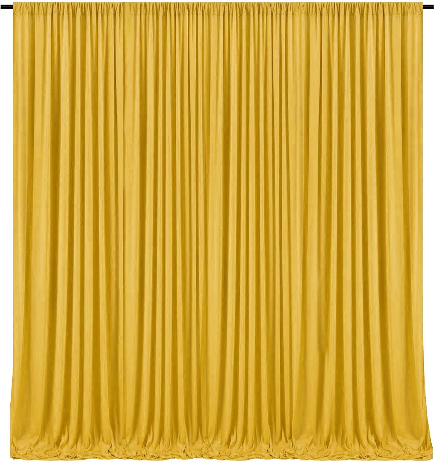 10 x 10 Feet Gold Backdrop Curtain for Partie, Background Curtains for Photoshoot, Birthday, Wedding, Halloween, Thanksgiving, Christmas Day, New Year Party Decorations 5Ft x 10Ft, 2 Panels
