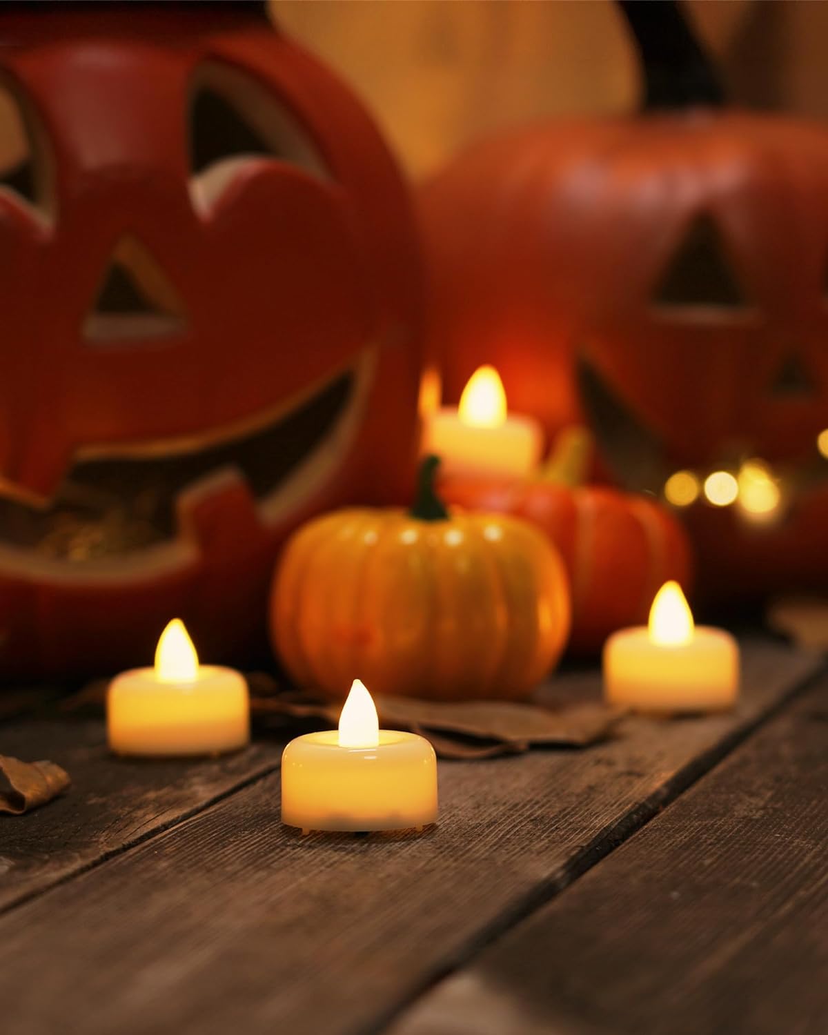 Amagic 50Pack Flameless LED Tea Lights Candles Battery Operated, Electric Fake Tealight Candles for Votive, Halloween, Christmas, Home Decor, Wedding, Table Decor (50Pack)