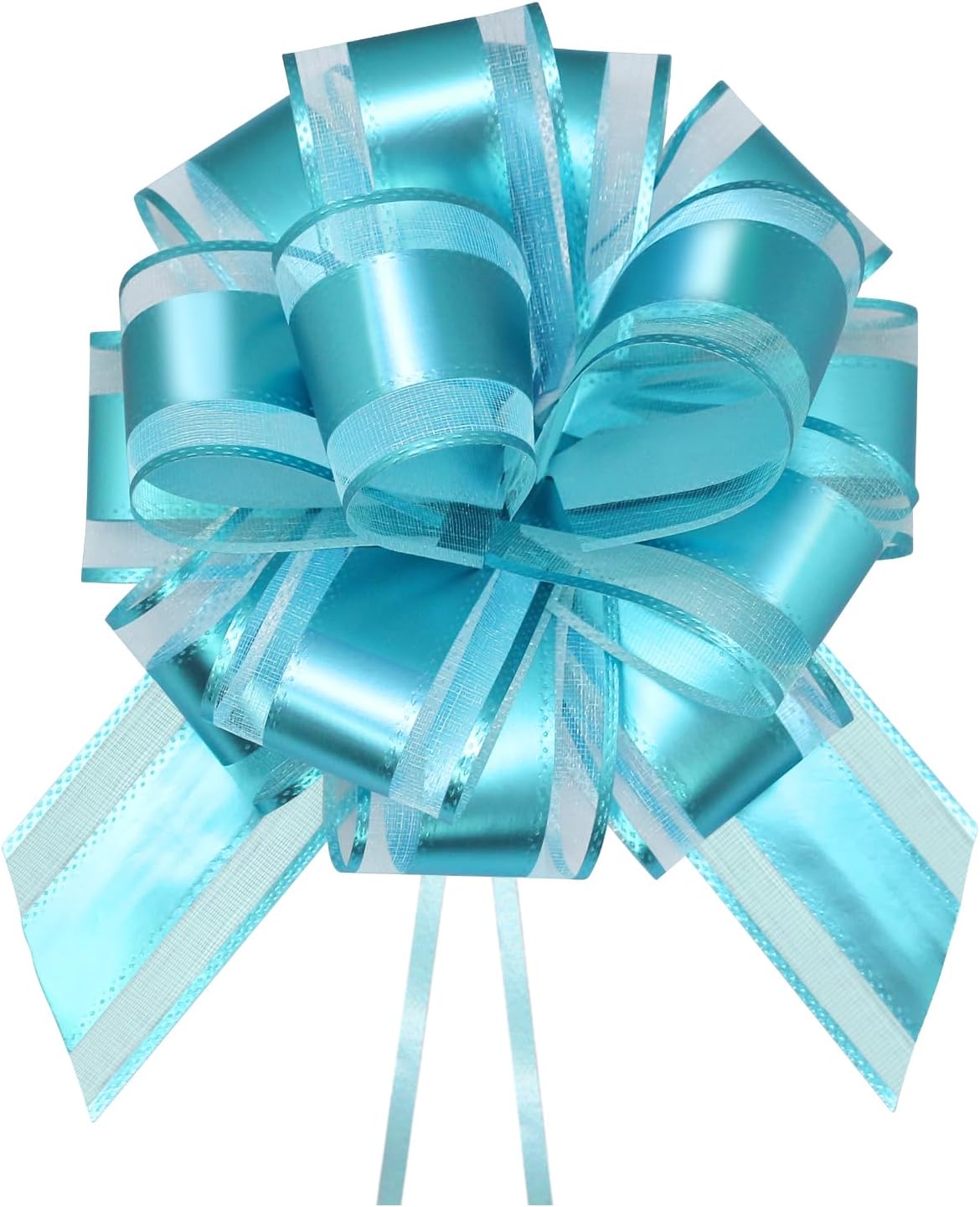 7 Pieces Large Pull Bows, 6 inche, Big Bow for Gift Wrapping, Christmas Party Birthday Gift, Wedding Baskets,Valentine's Day Gift Decorations, Flower Decoration (Light Blue)