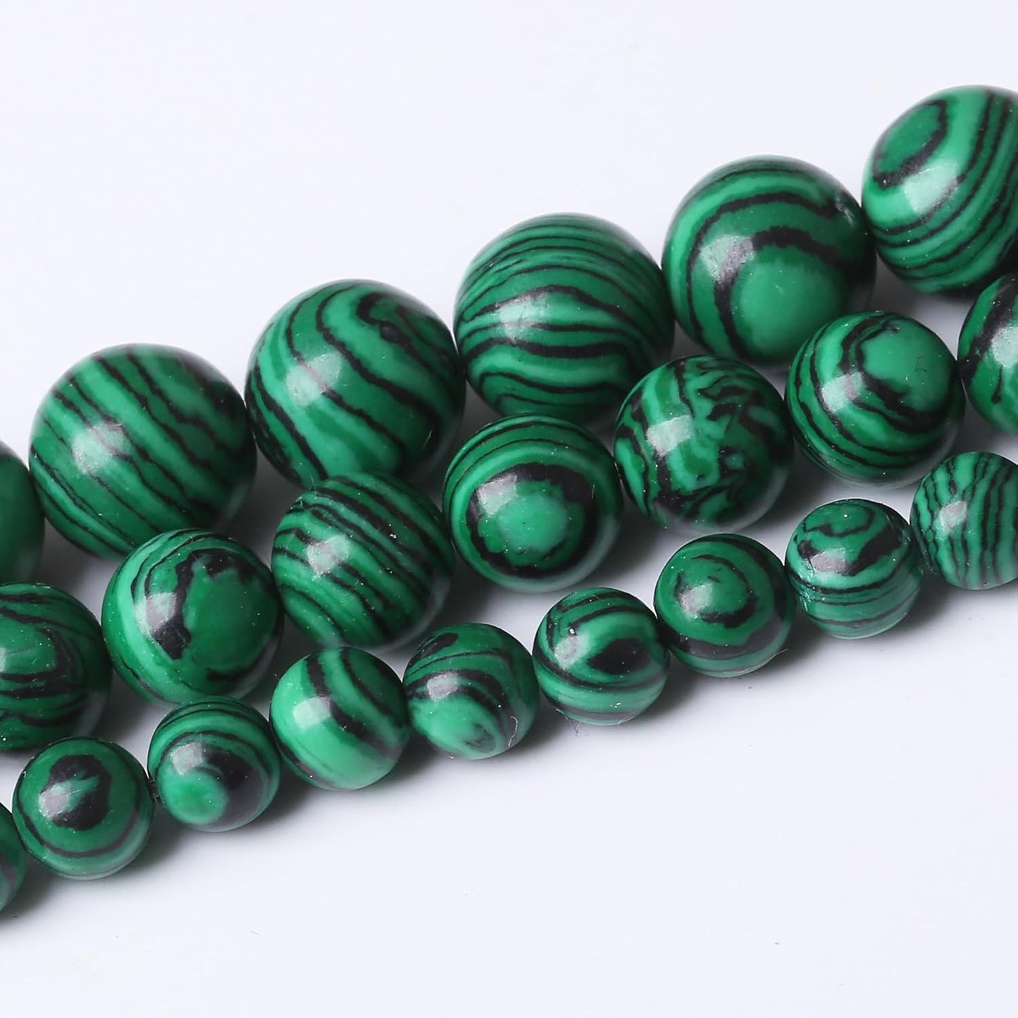 Turquoise Stone Beads Gemstone Round Crystal Energy Jade Beads Stone Beads for Jewelry Making DIY Bracelet Necklace Jewelry Making 1 Strand 15.5inch 35PCS 10MM