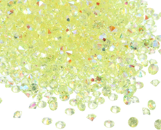 PATIKIL 14000Pcs Wedding Table Scatter Confetti Crystals 3mm Acrylic Diamonds Vase Fillers Gems for Table Centerpiece Decorations Bridal Shower Party, Chartreuse AB