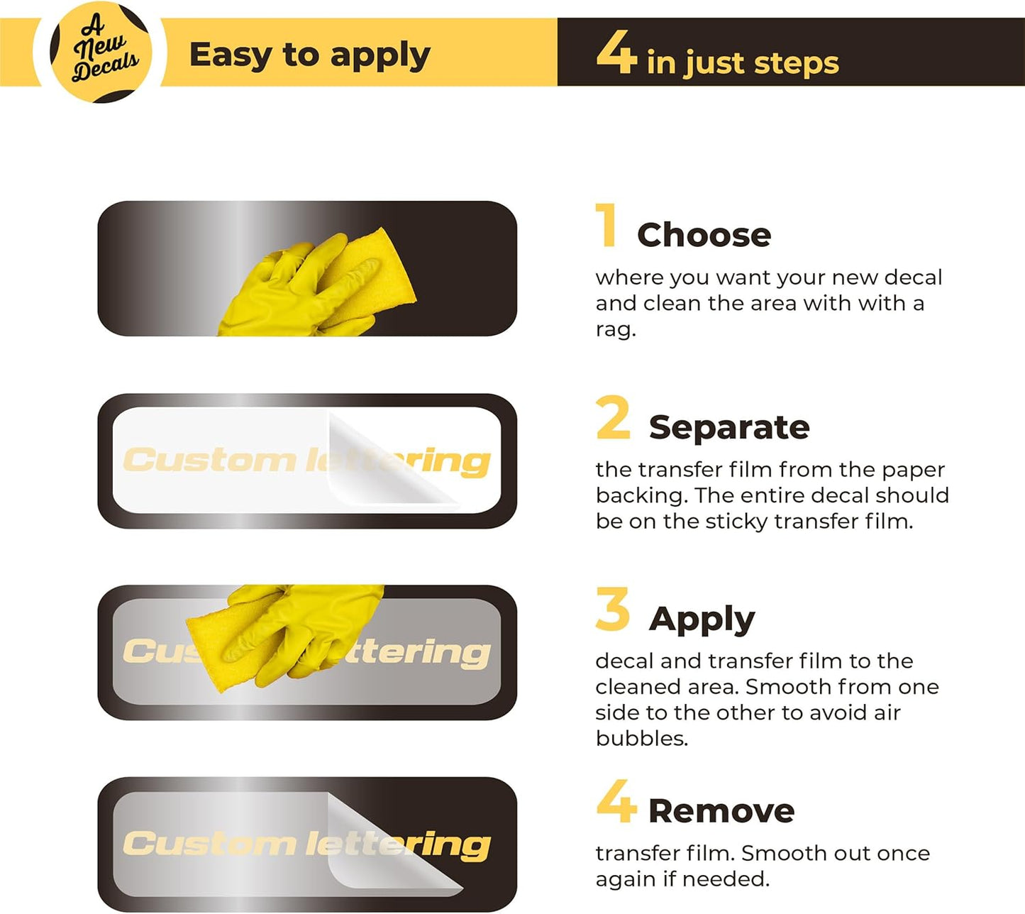 Custom Vinyl Lettering Decal - Personalized Text Sticker