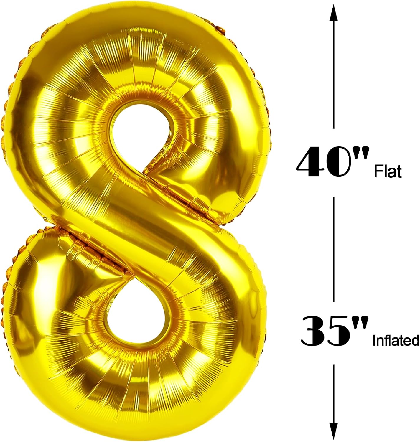 Gold Mylar Number 18 Balloon 40 inch, Number 18 Birthday Balloon for Boy Girl, Gold Foil 18 Balloon for 18 Birthday Party, Anniversary Celebration Number Balloons Decorations