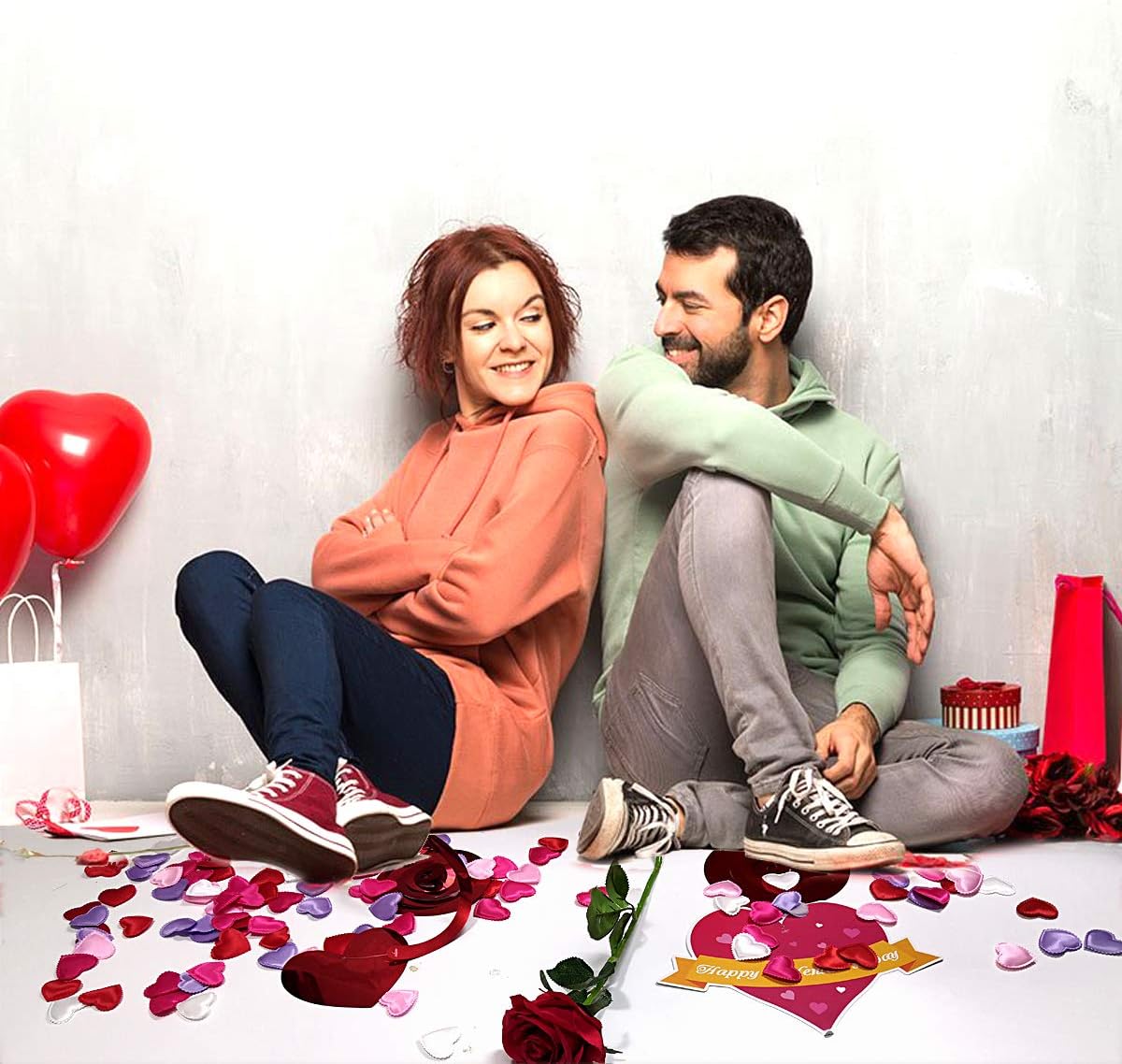 Heart Confetti Decoration - Romantic Decor for Valentine's Day,Mother's Day,Birthday,Anniversary,Thanksgiving,Christmas,New Year (400PCS Mix)