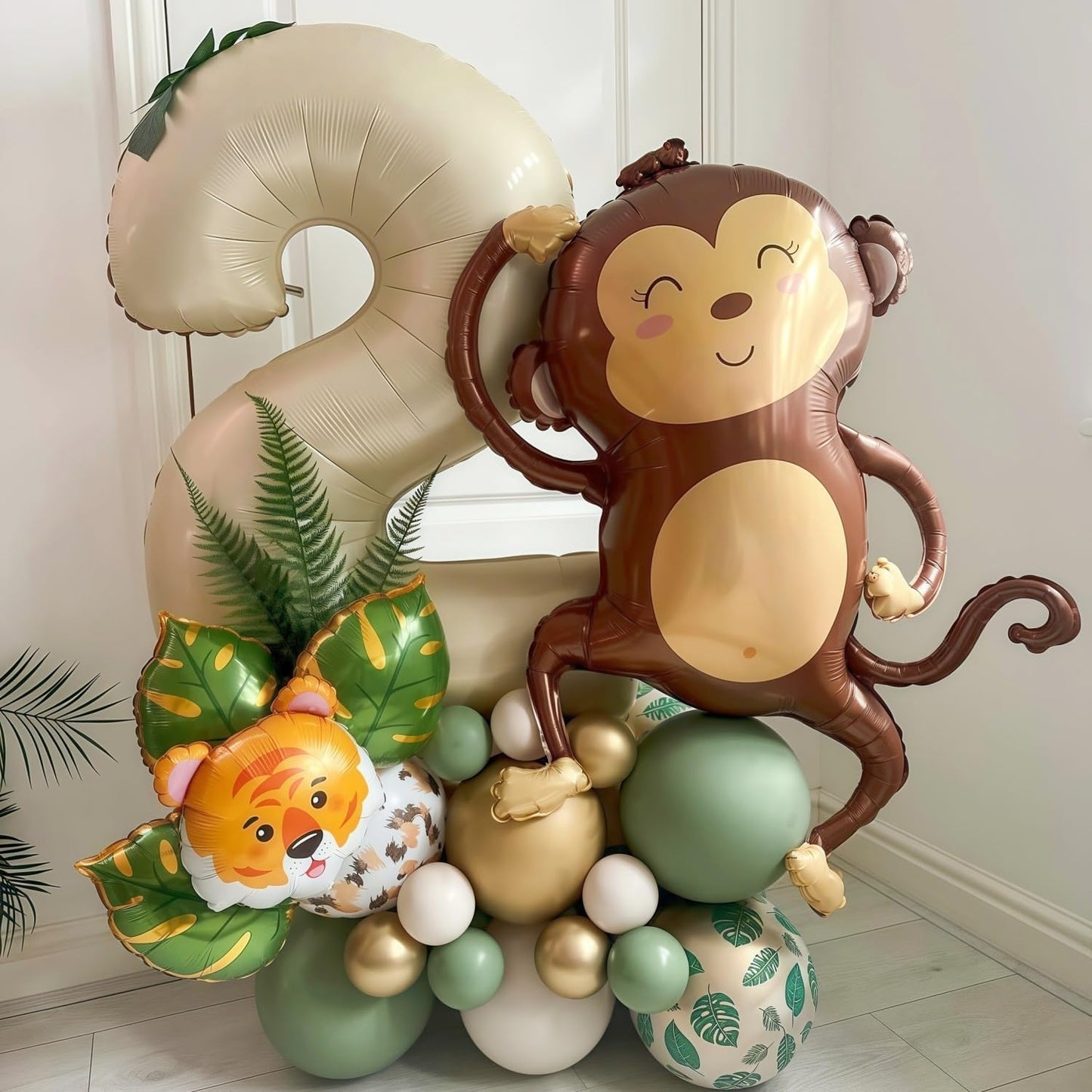 Cream 8 Balloon Number 40 Inch Cream White Number 8 Balloon Helium Mylar 8 Balloon for Birthday Party Decoration