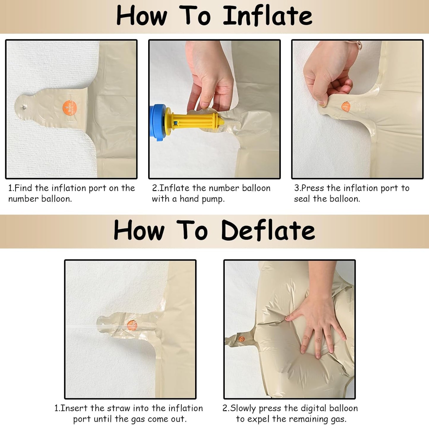 Beige 18th Birthday Balloons Number 18, 40 Inch Large Foil 1 & 8 Numbers Balloons for 18 Year Old Boys Girls, White Cream Helium Balloon for Women Men 18th 81st Birthday Anniversary Party Decorations