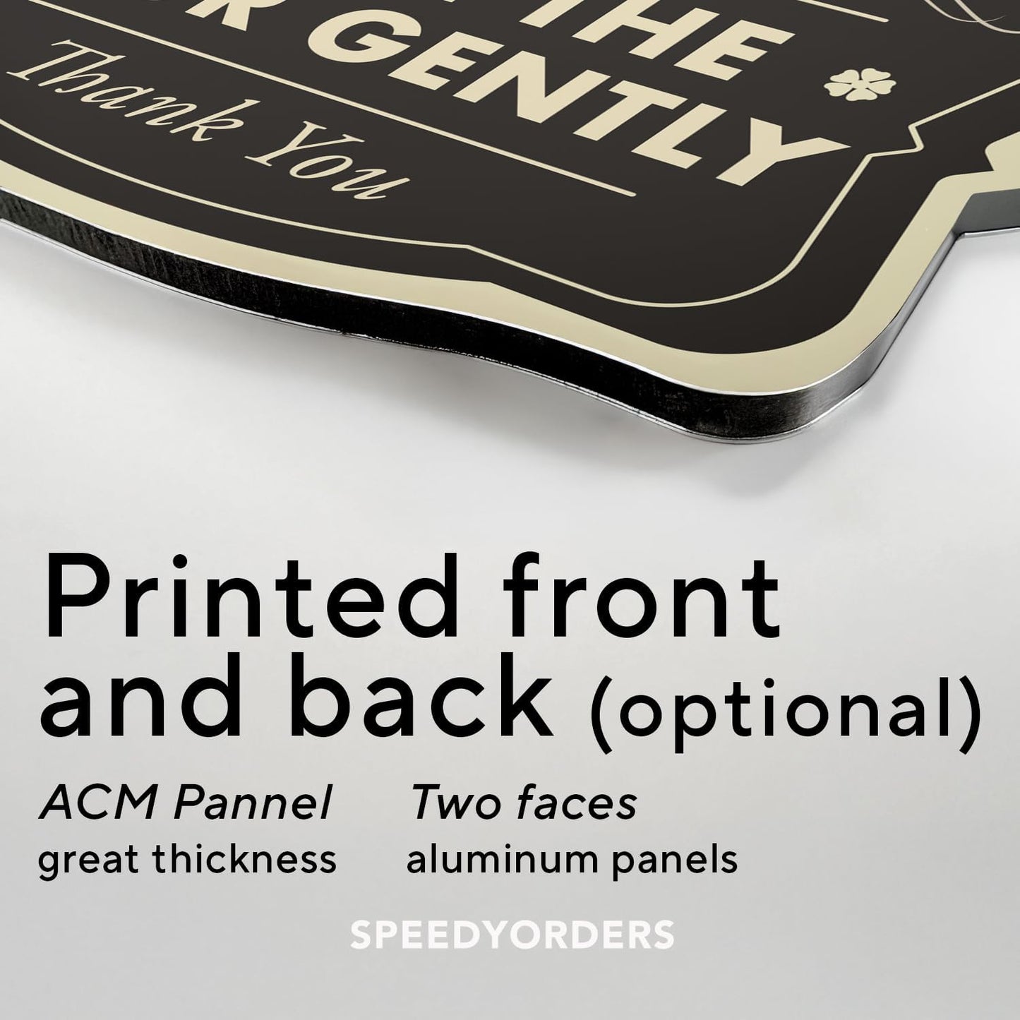 Custom Decorative Outdoor Metal Sign - Personalized Aluminum Driveway Sign, Waterproof, Made in USA - Design 3 Black Charcoal 18x12 In