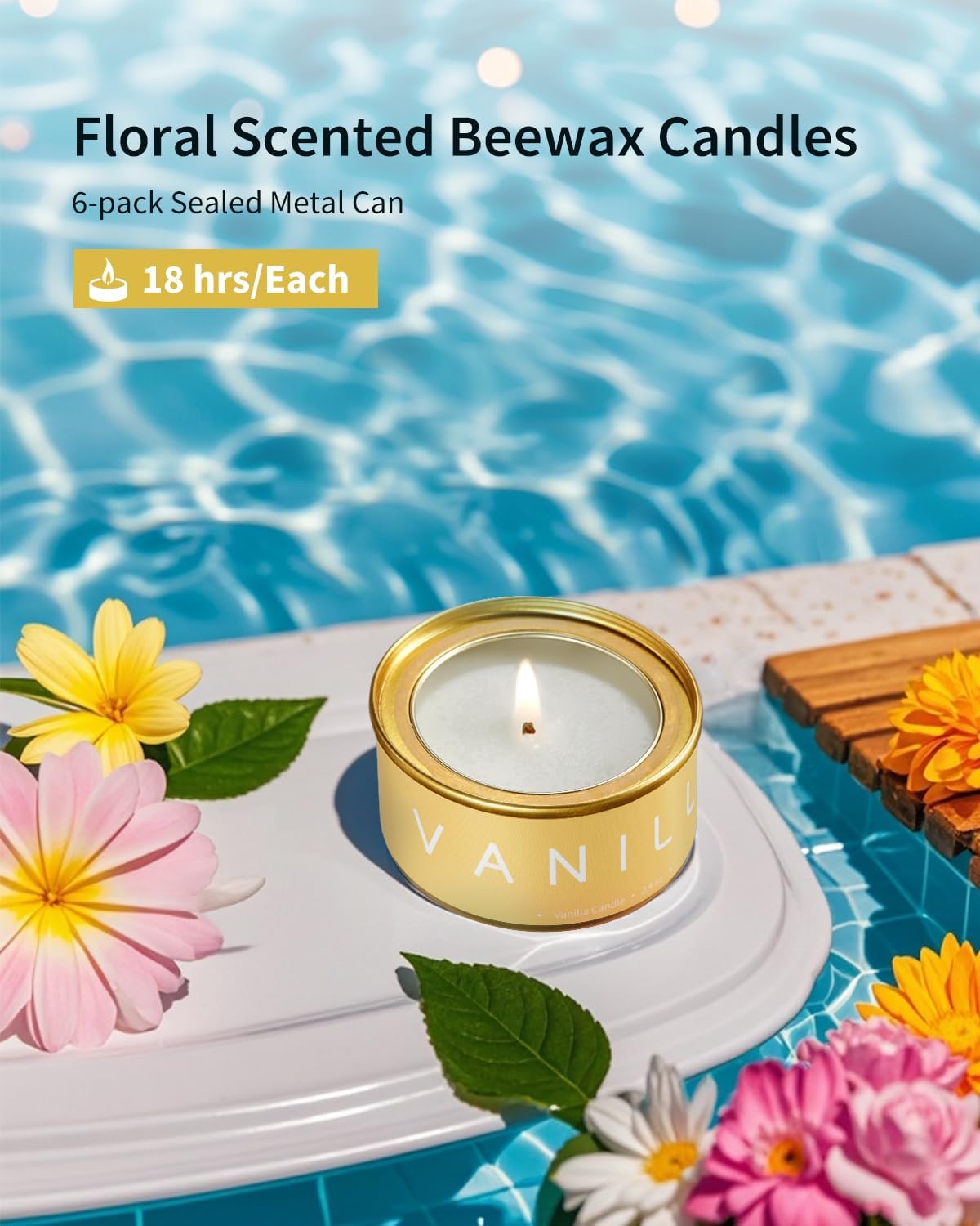 VTS Candles for Home Scented, 6 Pack Aromatherapy Candles (Lavender, Vanilla, English Pear & Freesia, Neroil, Clary Sage, Jasmine Sambac), Candles Gift Set for Stocking Stuffers, Christmas, Birthday