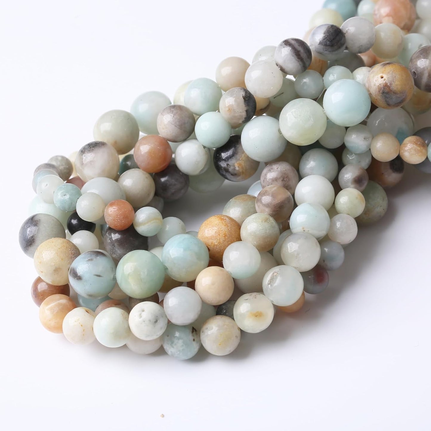 Fancy Stone Beads for Jewelry Making DIY Craft Gemstone Beads Kit (10mm, 35pcs) Smooth Healing Crystal Beads for Bracelets, Necklaces, Home Decor