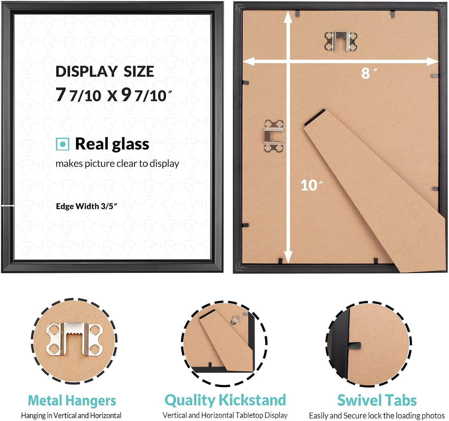 LaVie Home 8x10 Picture Frames (12 Pack, Black) Simple Designed Photo Frame with High Definition Glass for Wall Mount & Table Top Display, Set of 12 Classic Collection