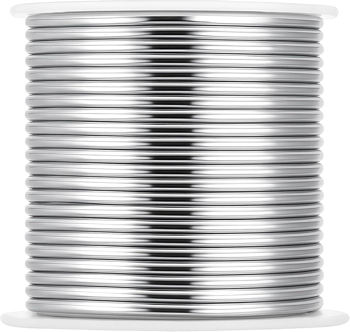 Mandala Crafts 13 Gauge Anodized Aluminum Craft Wire for Jewelry Making - 300 FT Colored Flexible Silver Black Wire - Bendable for Bonsai Armature Crafting Sculpting