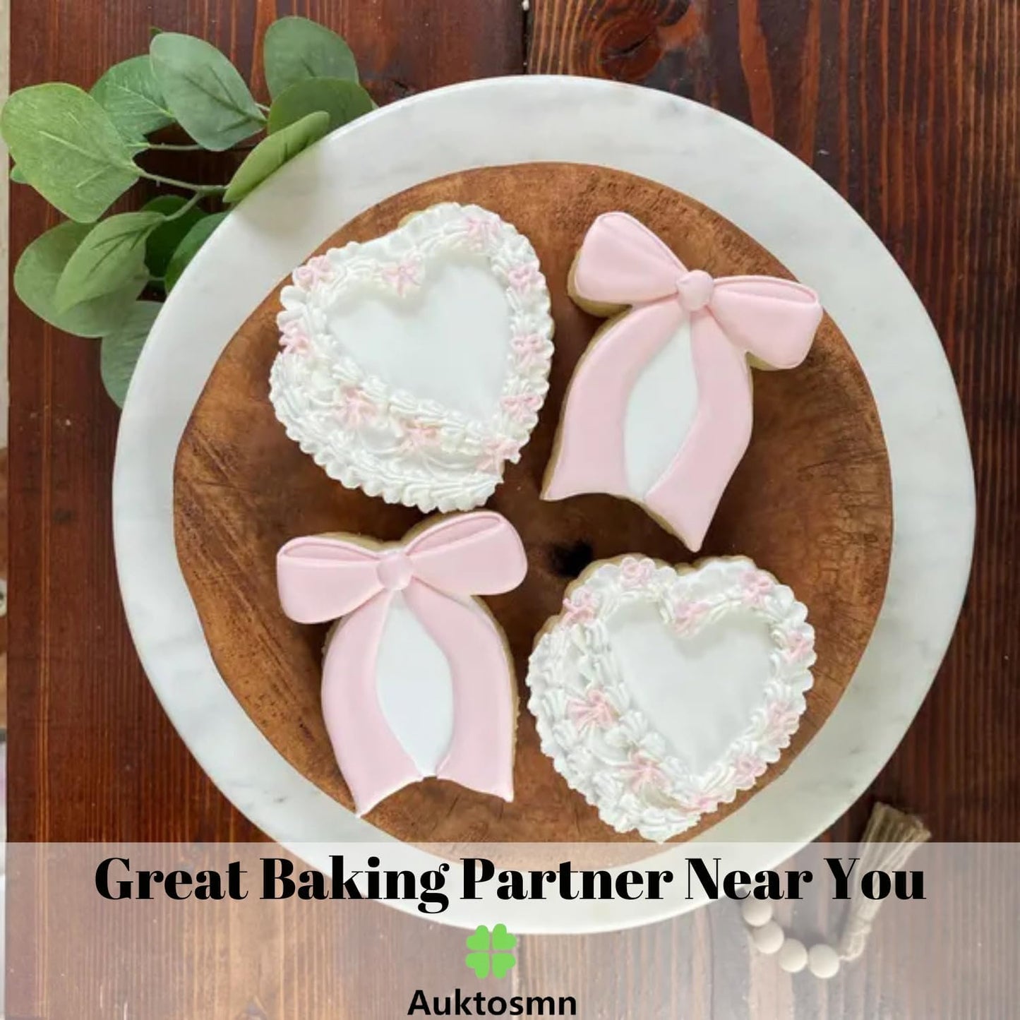 Vintage Cake Cookie Cutters Set - 3-Piece - 3.7 Inch - Stainless Steel - Dishwasher Safe - Perfect for Birthday, Wedding, Christmas, and Holiday Cookies (Heart, Scallop Designs)