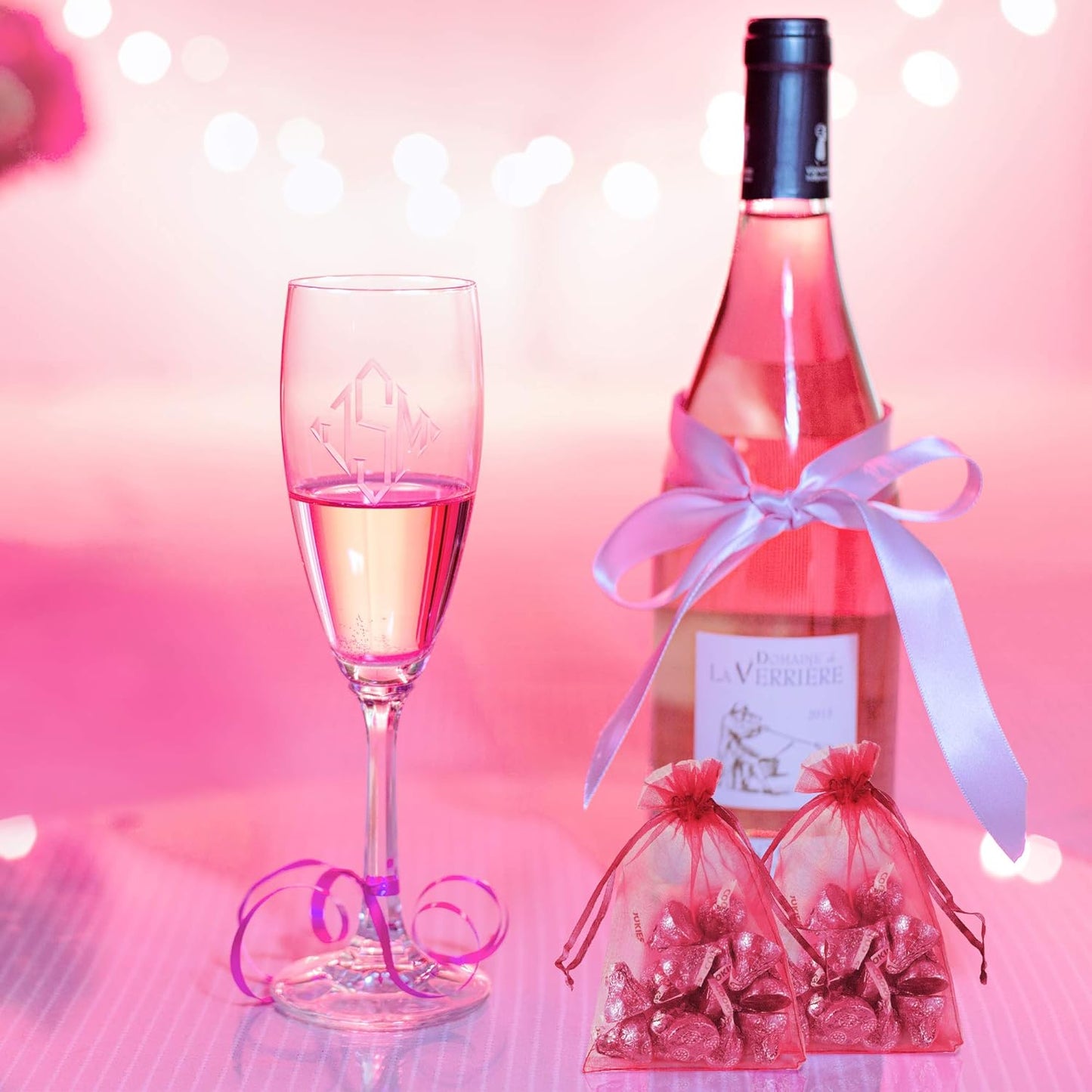 Super Z Outlet 100 Pack 5x7 Inch Mini Sheer Drawstring Organza Transparent Bags Jewelry Sack Pouches for Wedding, Party Decorations, Arts & Crafts Gifts (Fuchsia)