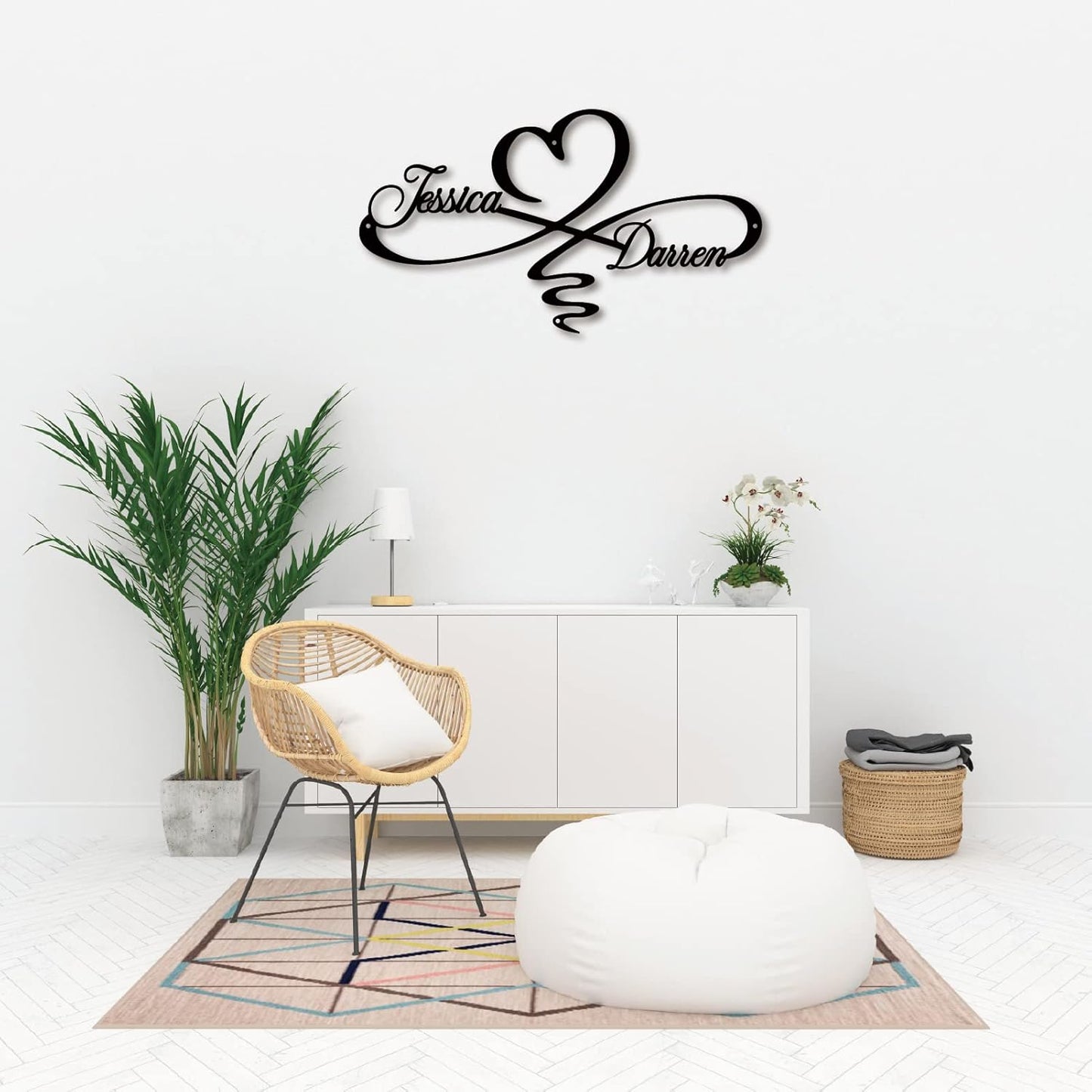 Personalized Infinity Symbol, Metal Love Sign, Love Sign Infinity Heart Sign Metal Wall Decor, Metal Wall Art Decor, Valentine's Day Gift for Her, Metal Wall Art Room Wall Decor