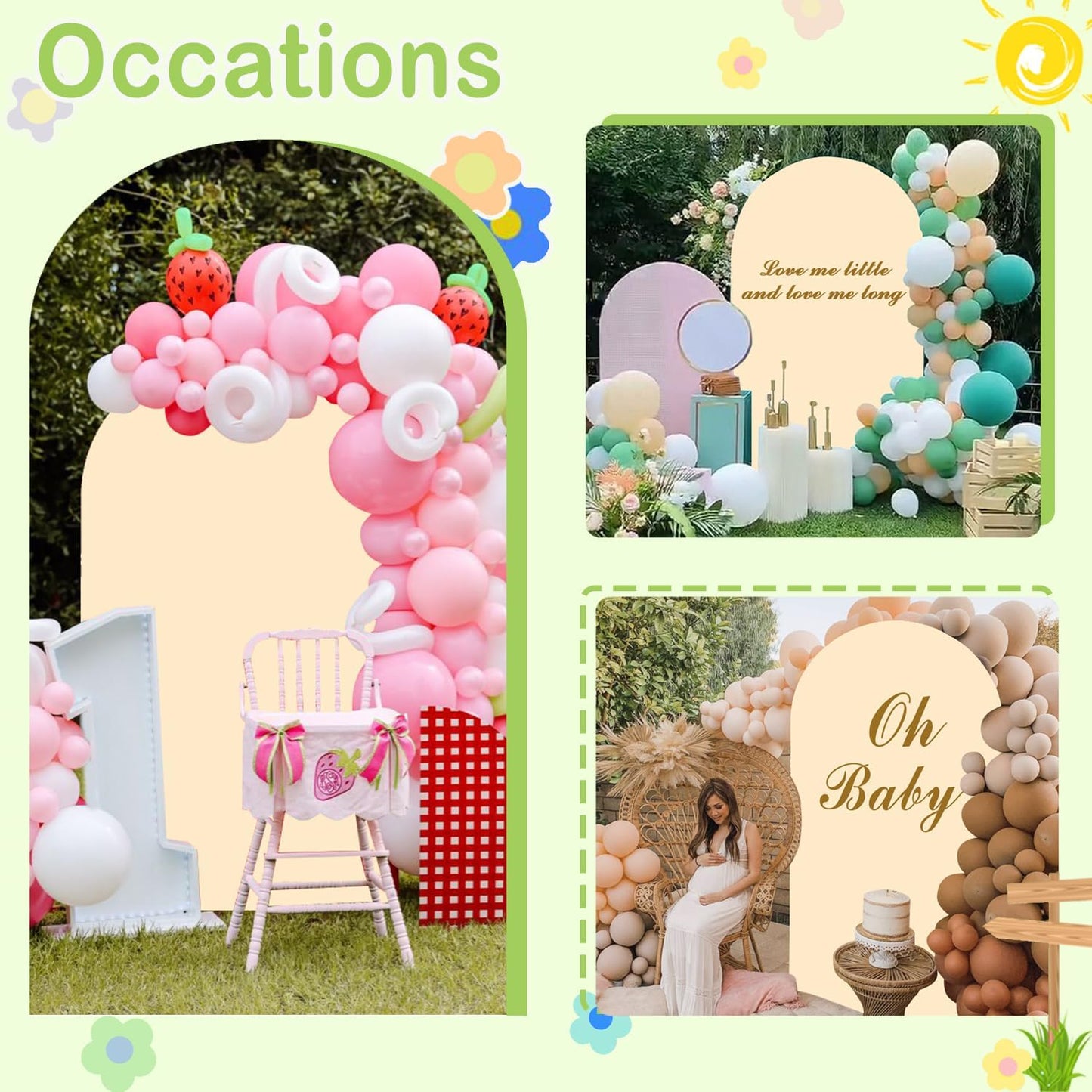 Beige Arch Cover 6ft Arch Backdrop Cover Spandex Fitted Wedding Arch Covers Round Top Arch Frame Cover Chiara Arch Cover Backdrop Fabric for Baby Shower Birthday Garden Party Celebration