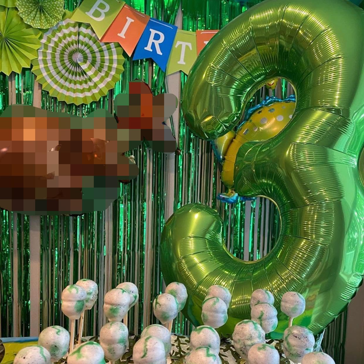 40 Inch Green Large Numbers Balloons 3, Self Inflating Digit 3 Helium Balloons for 3rd Boys Girls, Foil Mylar Big Number Balloons 0-9 for Women Men Birthday Party Anniversary Supplies Decorations